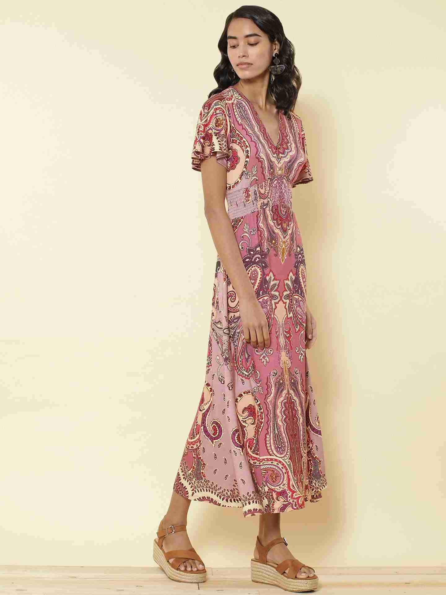 Pink Keri Print Shift Dress