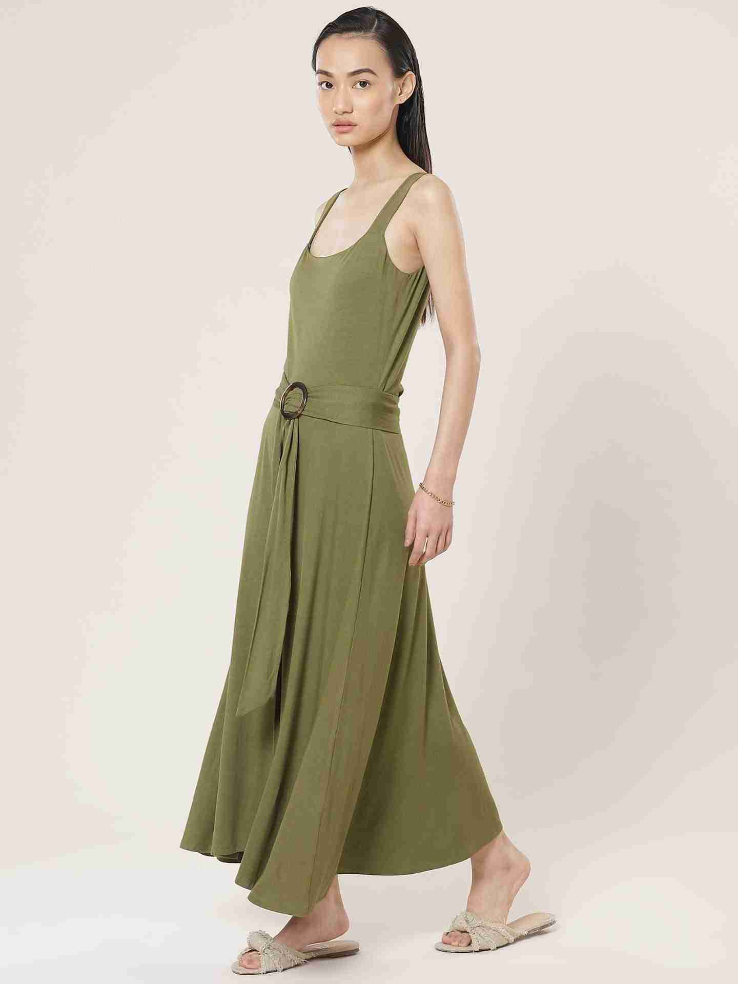 Olive Core Classics Midi Dress