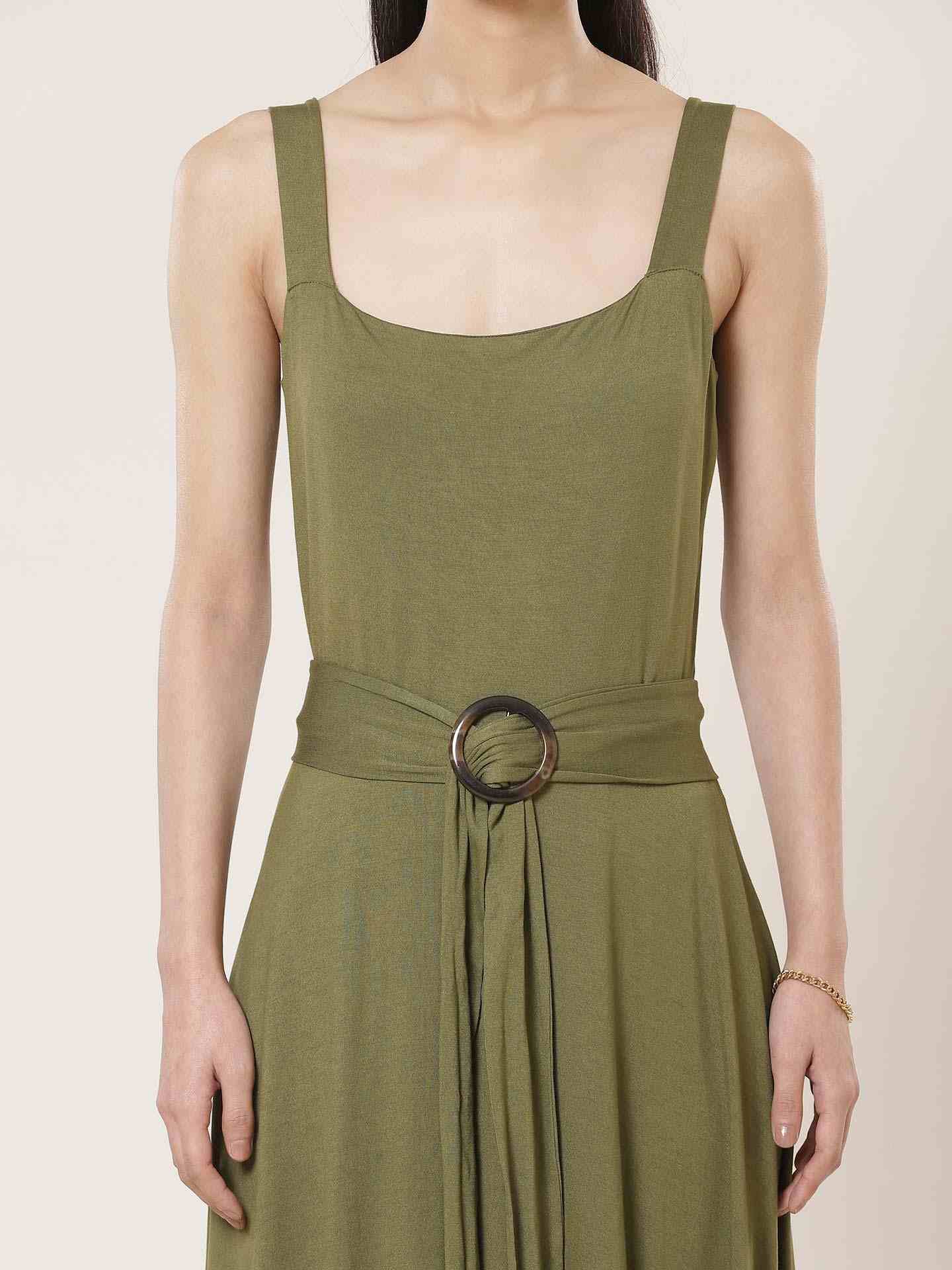 Olive Core Classics Midi Dress