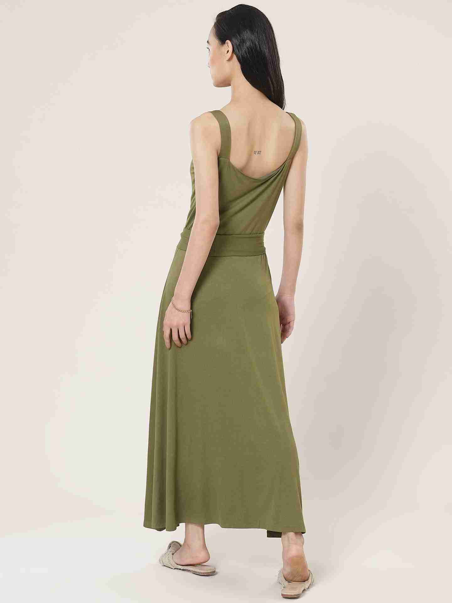 Olive Core Classics Midi Dress
