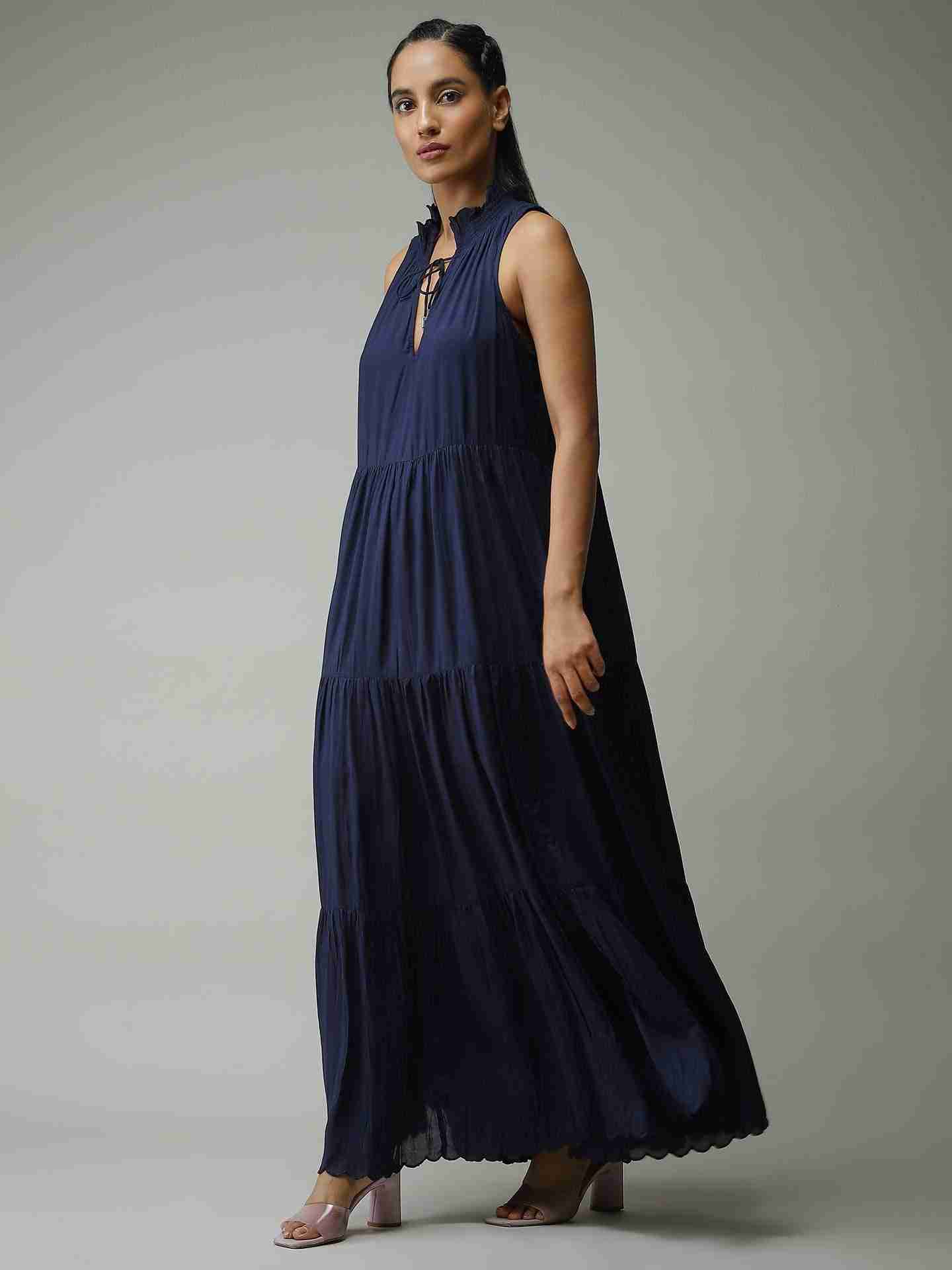 Navy Leisure Basics Maxi Dress