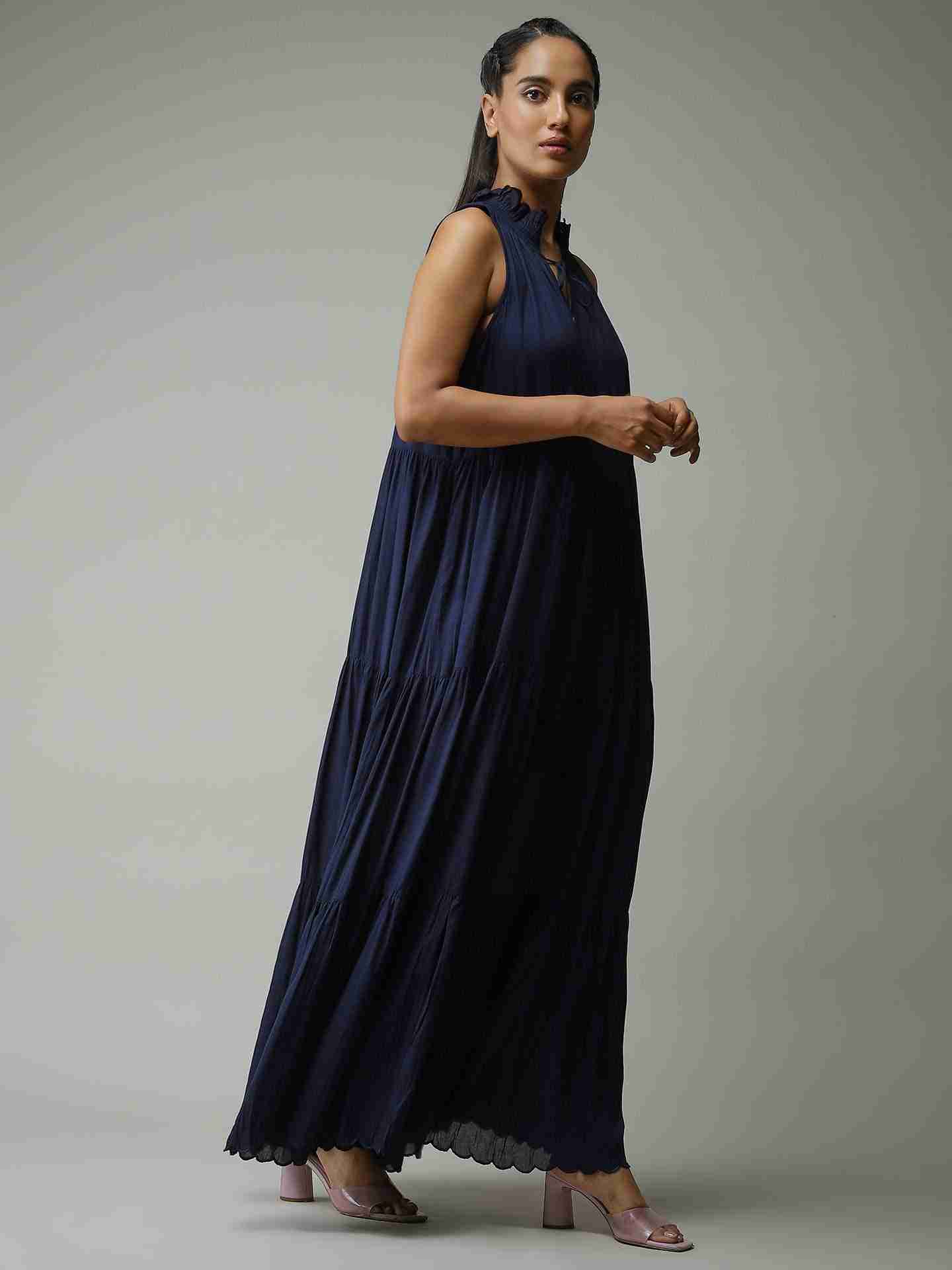 Navy Leisure Basics Maxi Dress