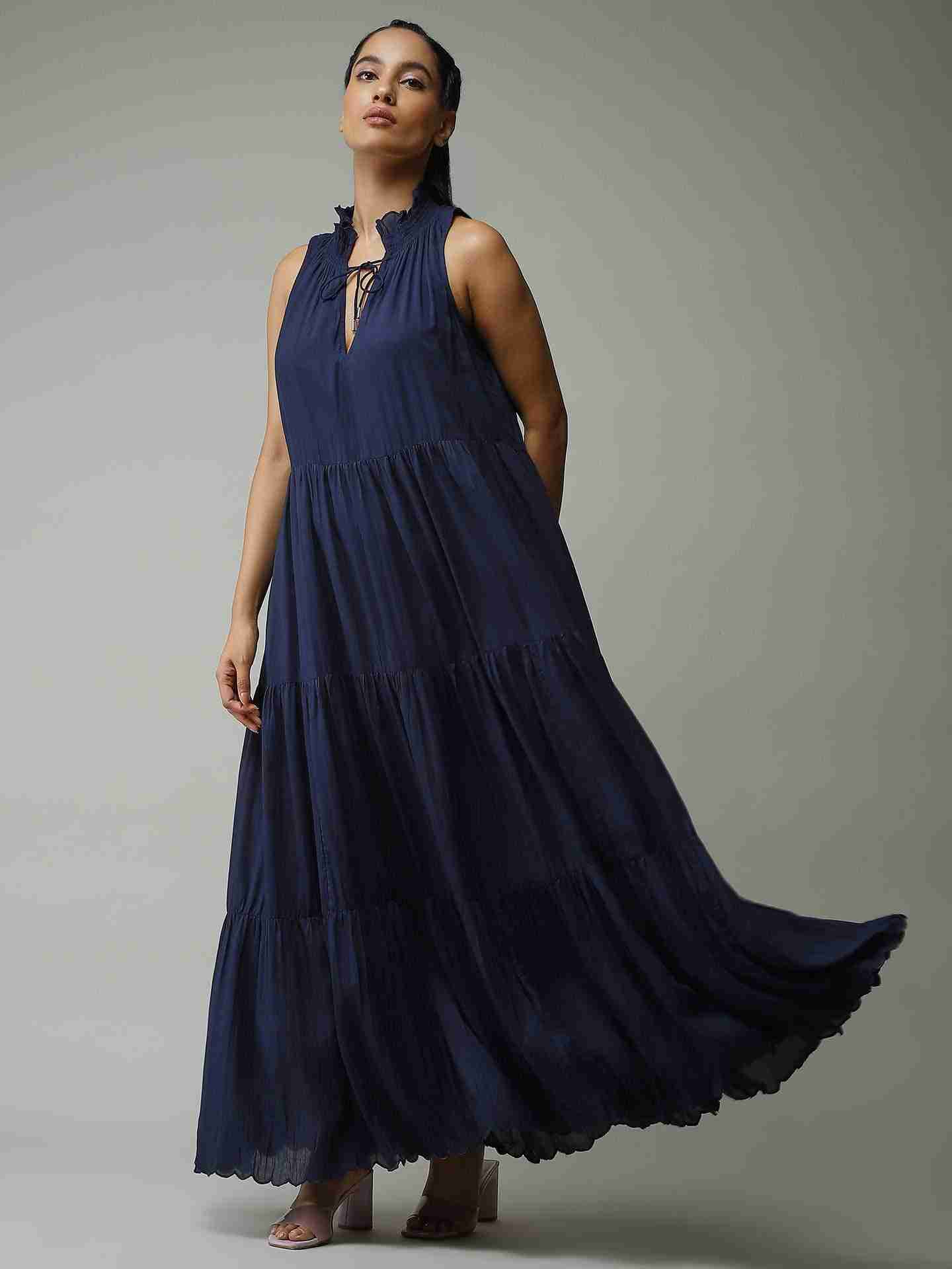 Navy Leisure Basics Maxi Dress