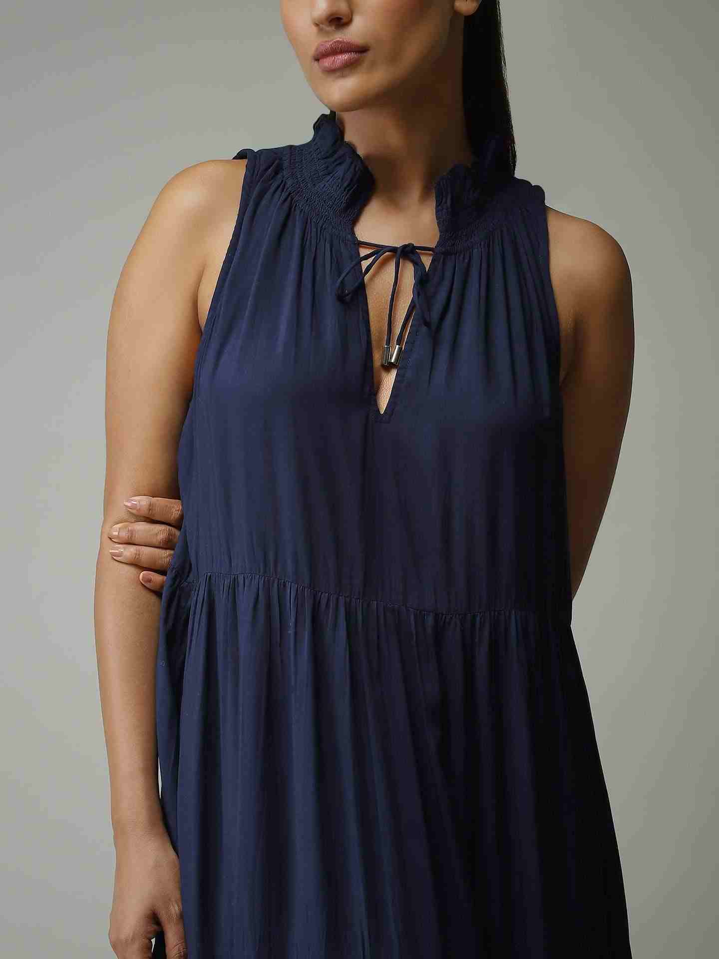 Navy Leisure Basics Maxi Dress
