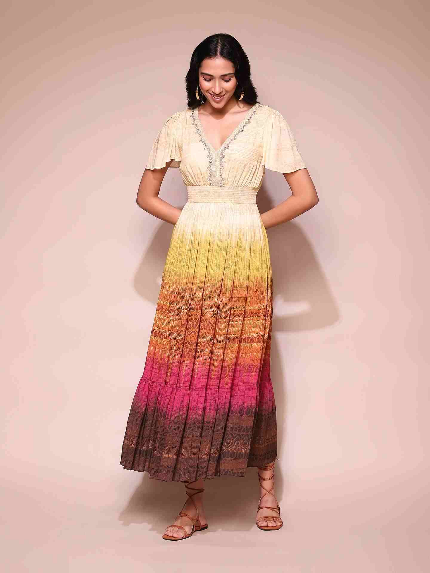 Multi Celine Maxi Dress
