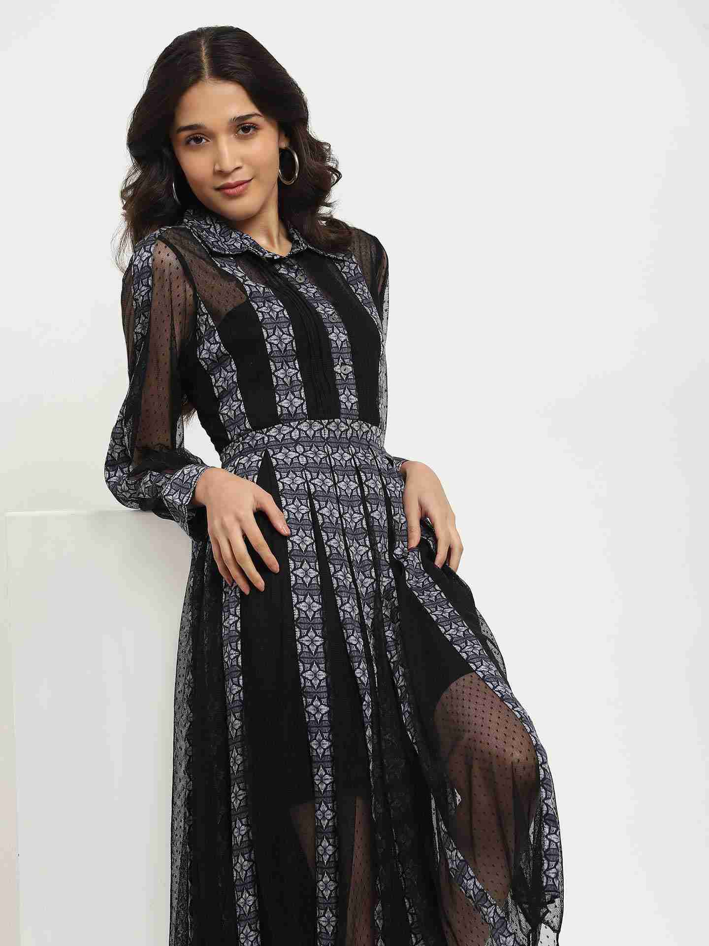 Black Veronica Long Dress