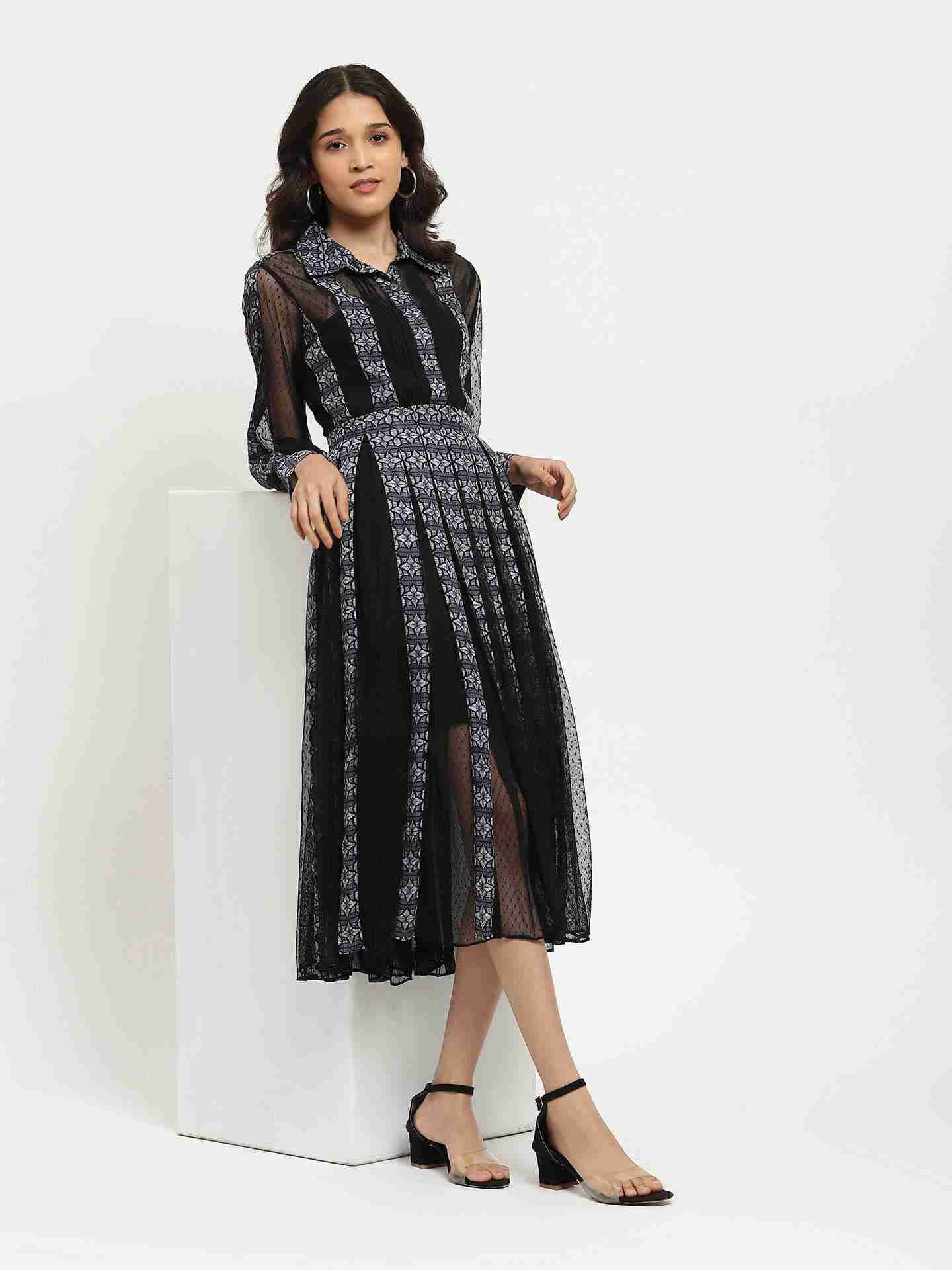 Black Veronica Long Dress