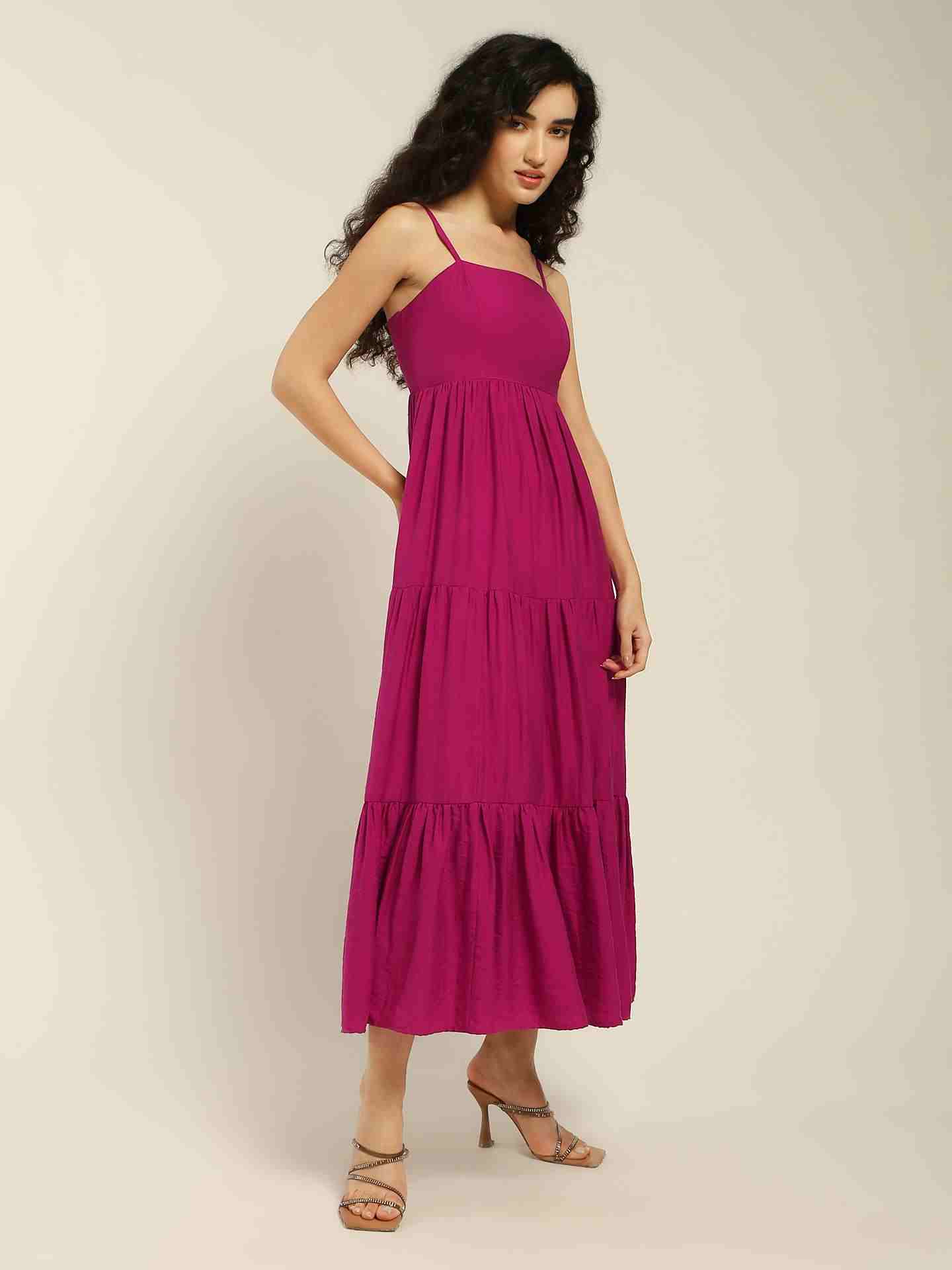 Fuchsia Arabella Long Dress