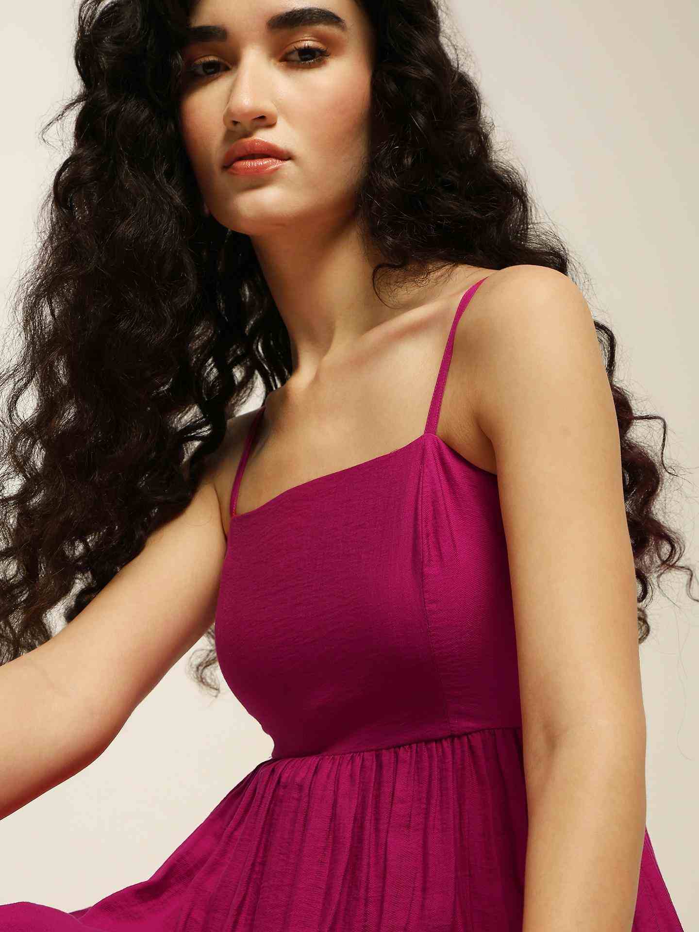 Fuchsia Arabella Long Dress