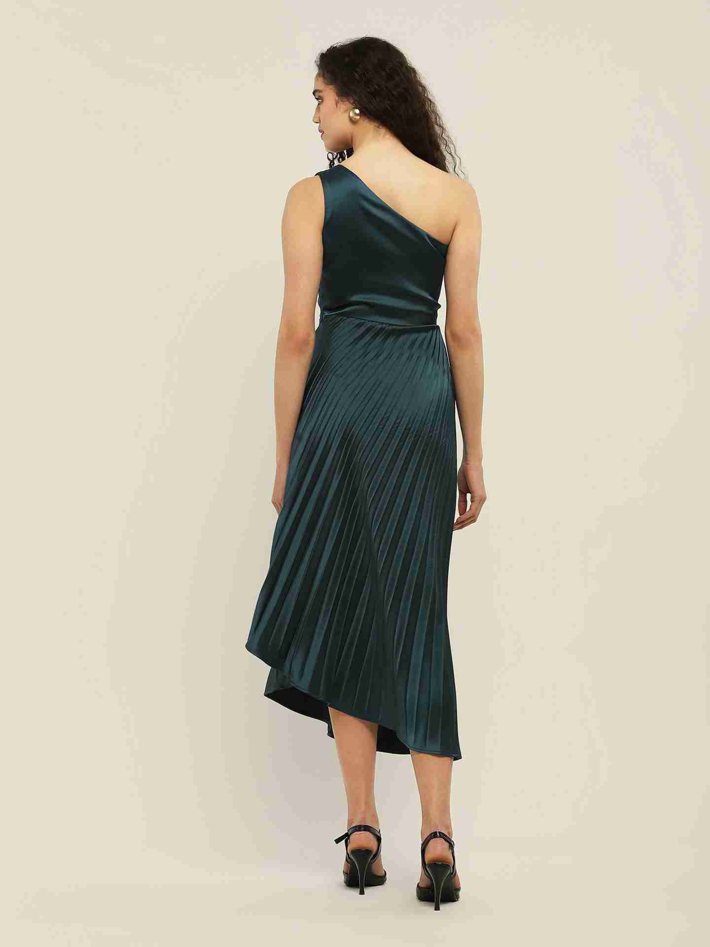 Green Fashion Flair Long Dress
