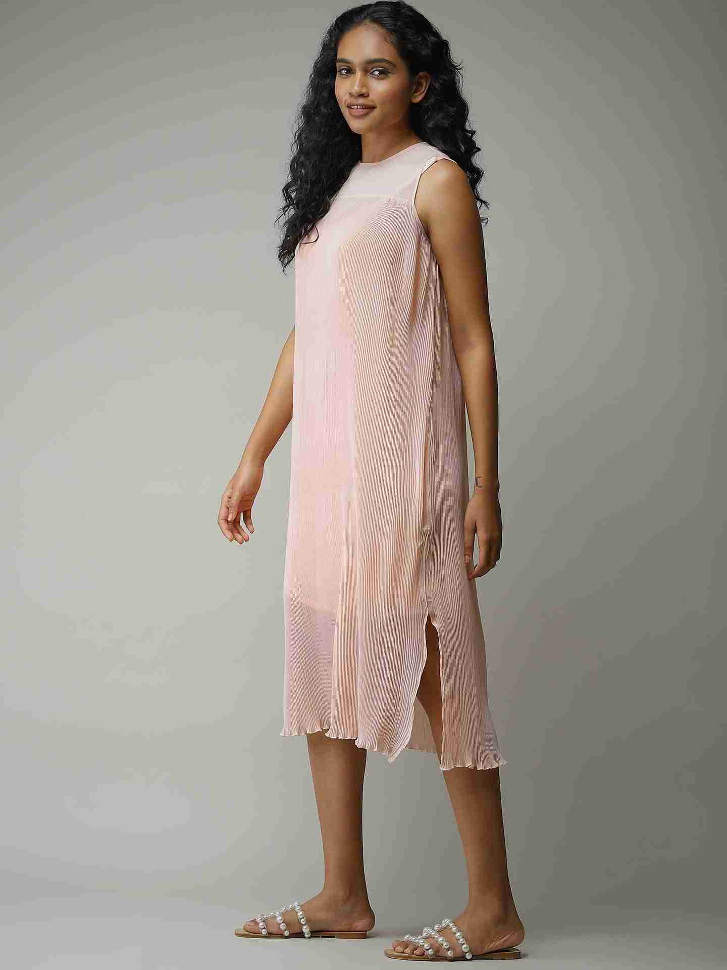 Peach Leisure Basics Shift Dress
