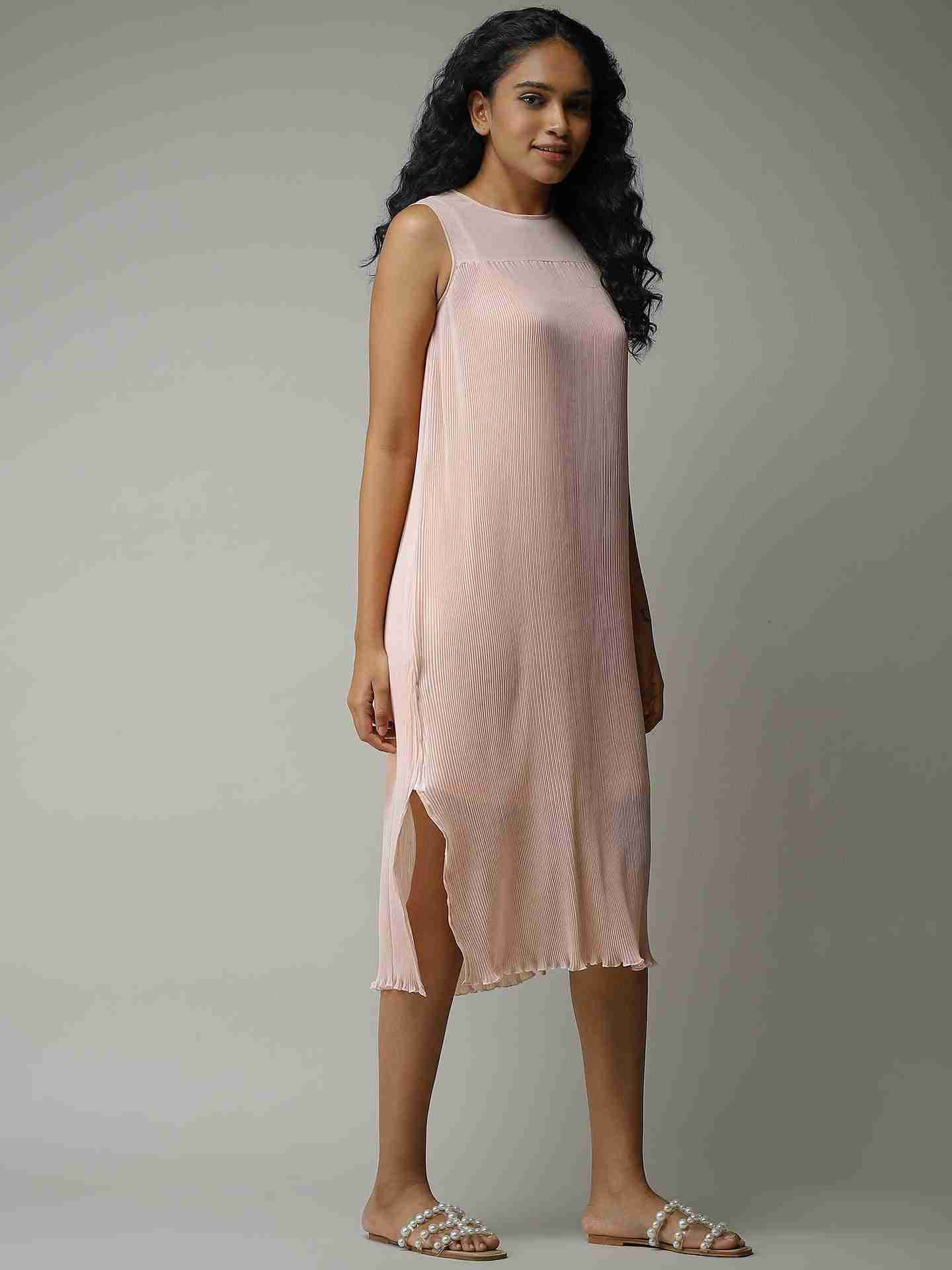 Peach Leisure Basics Shift Dress