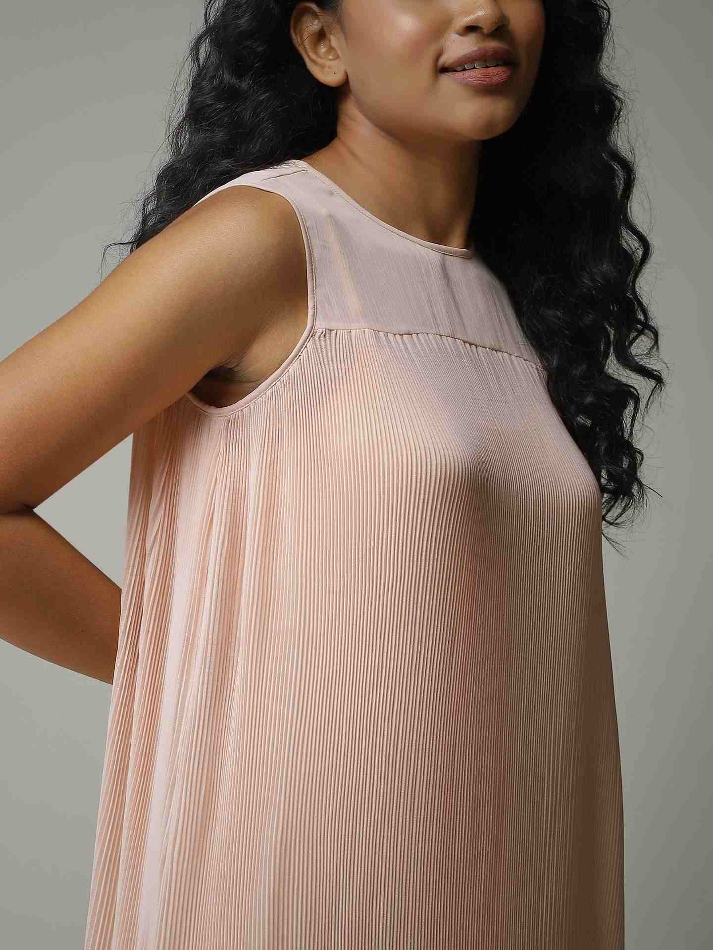 Peach Leisure Basics Shift Dress