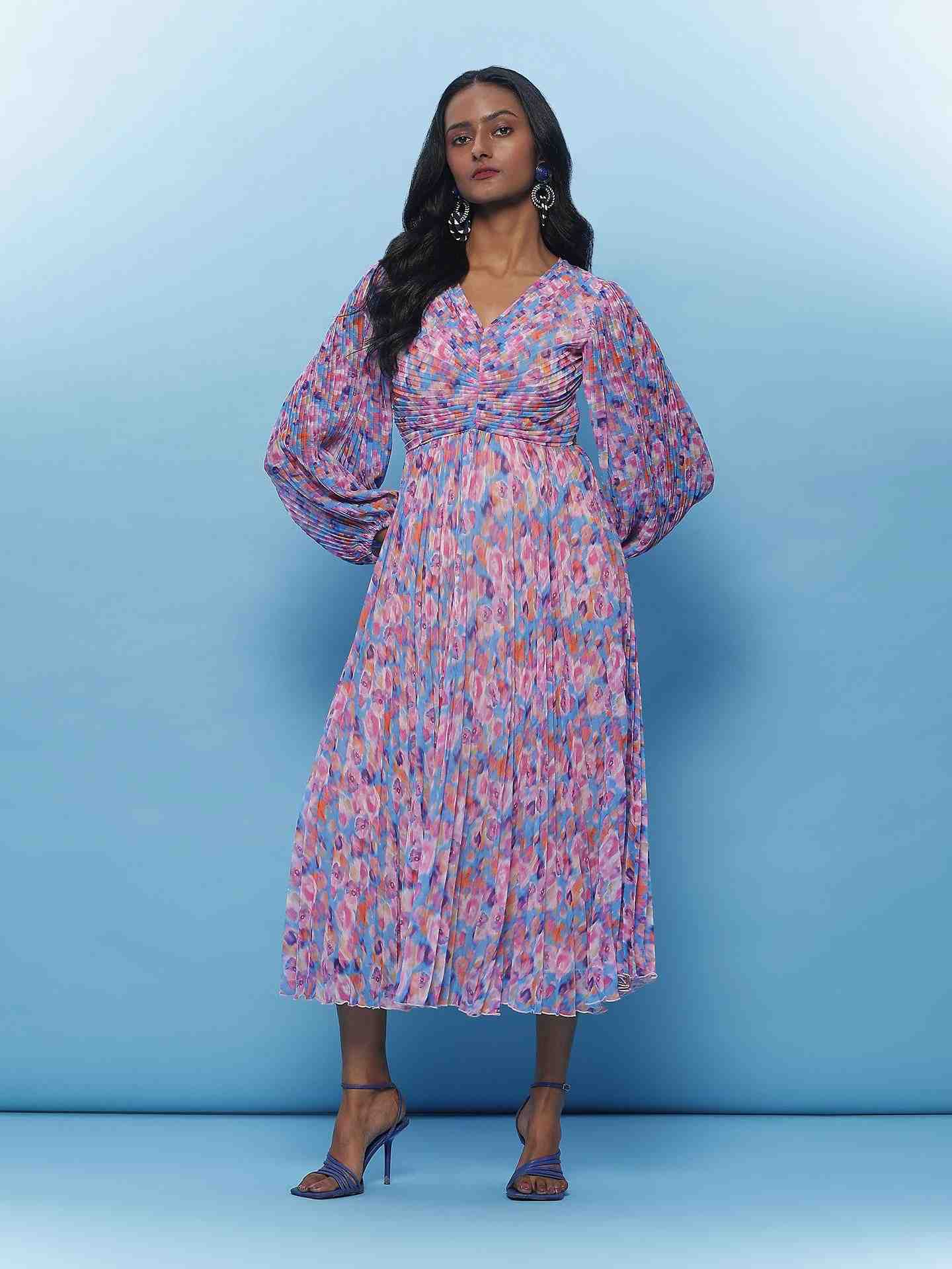 Blue Brianna Long Dress