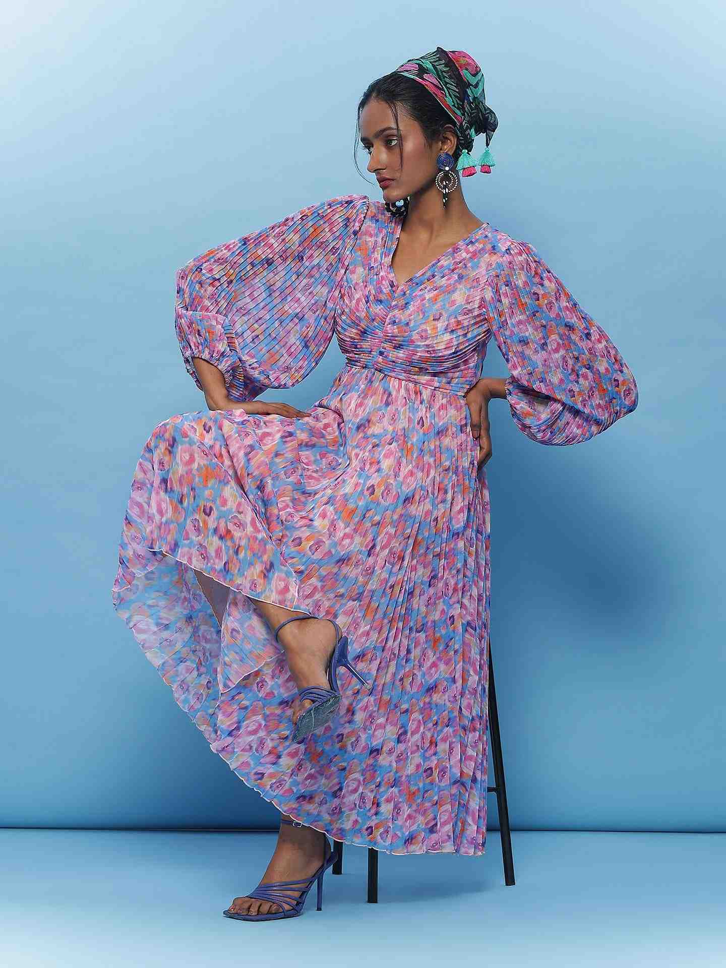 Blue Brianna Long Dress