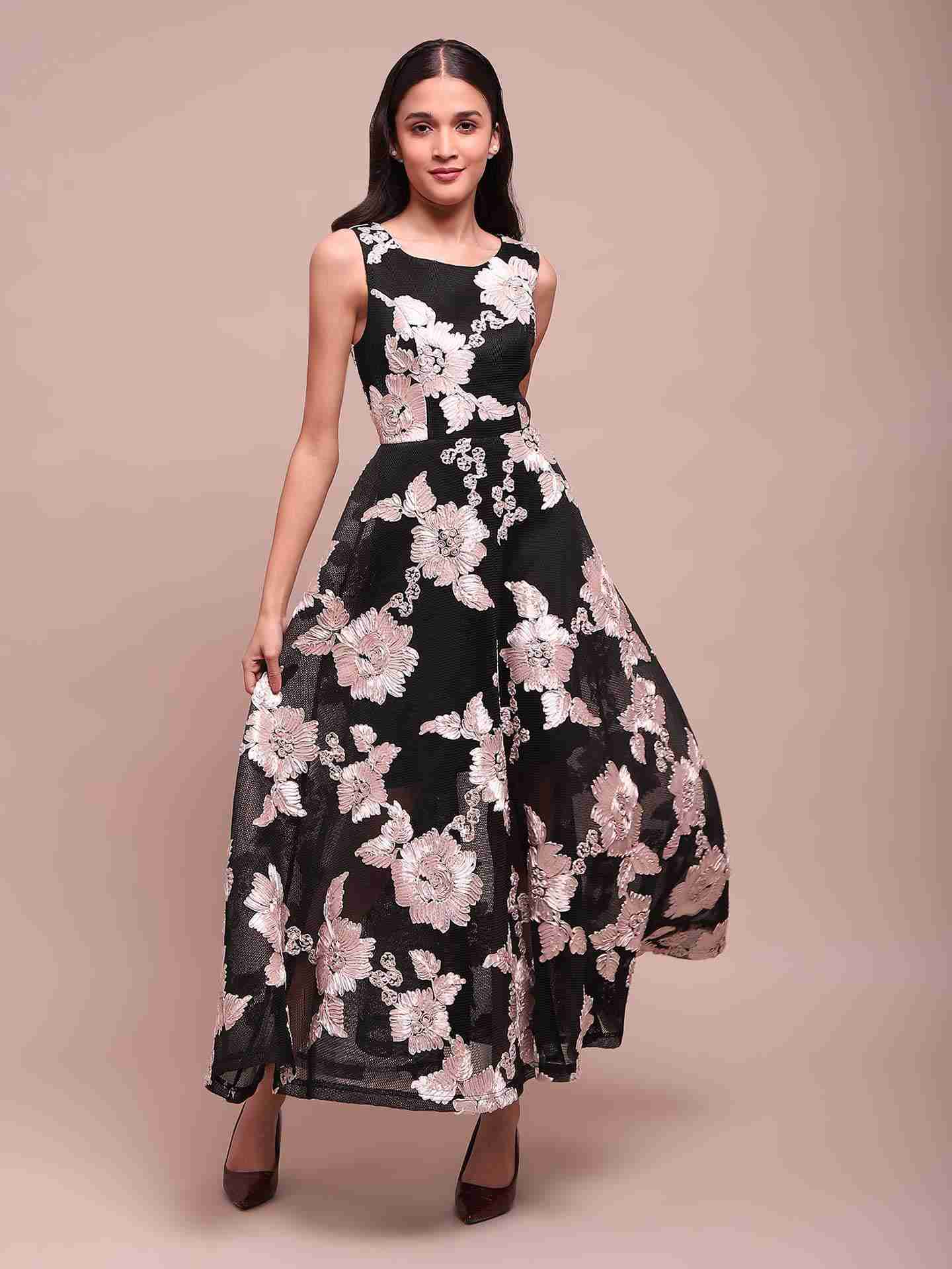 Black Aaron Long Dress