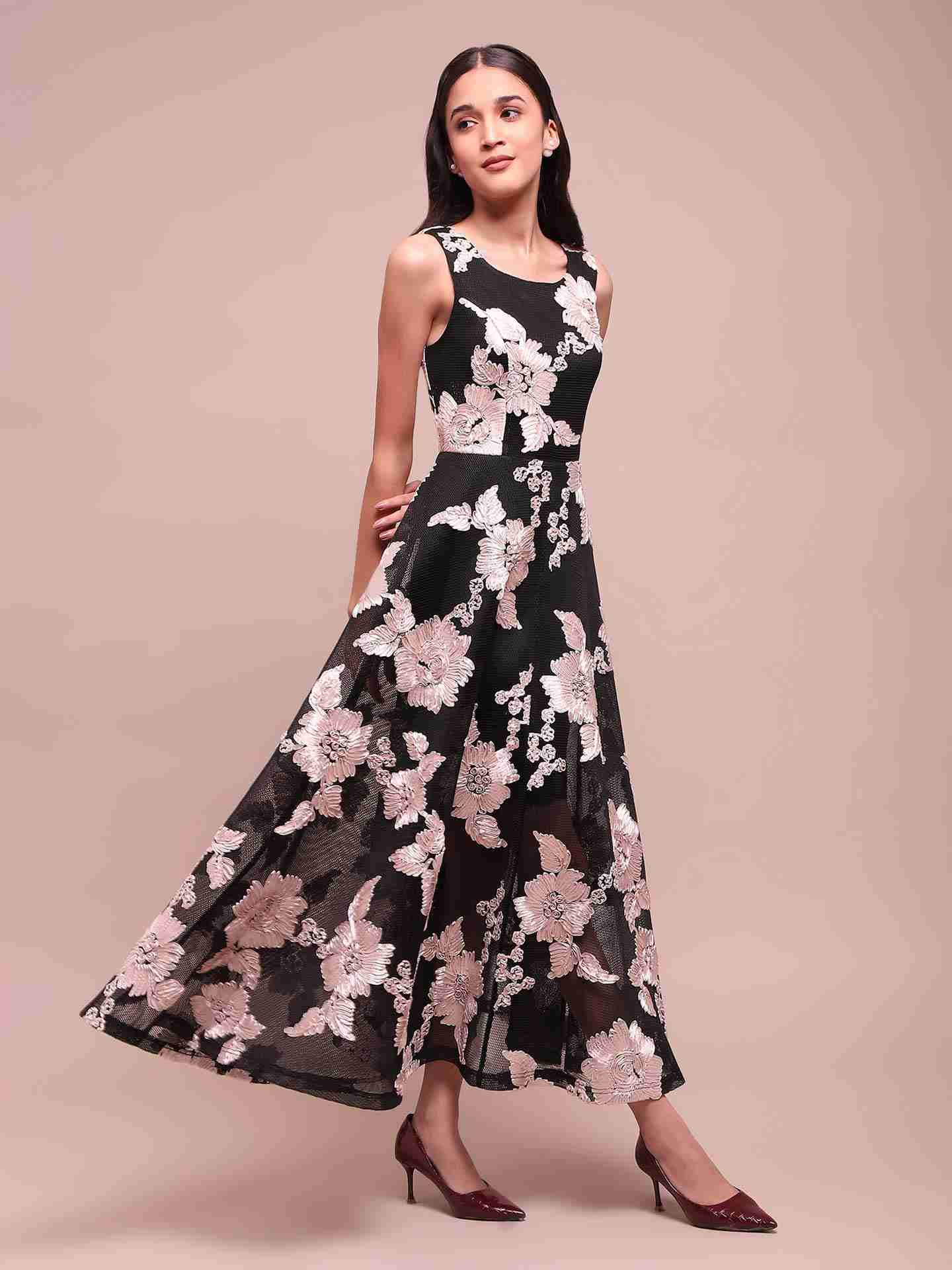 Black Aaron Long Dress