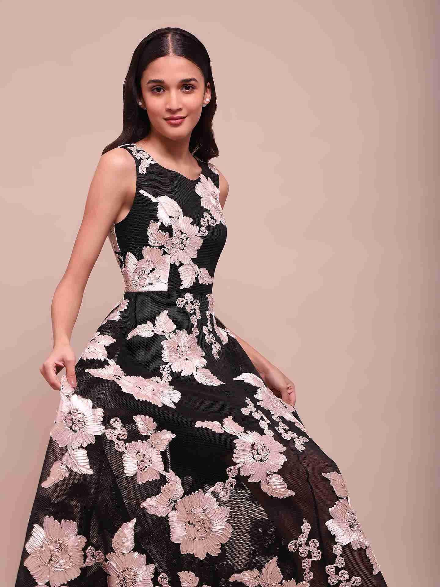 Black Aaron Long Dress