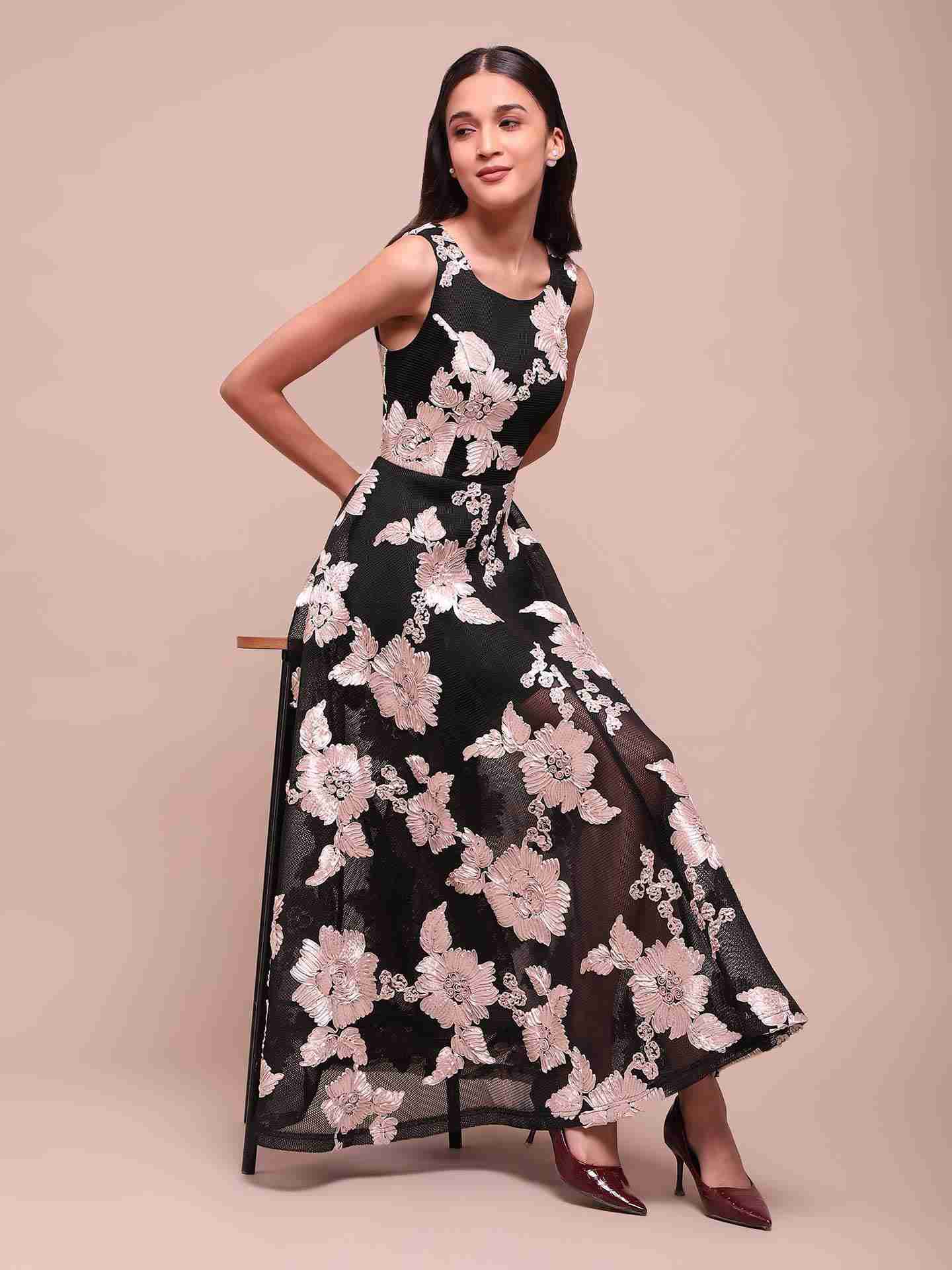 Black Aaron Long Dress