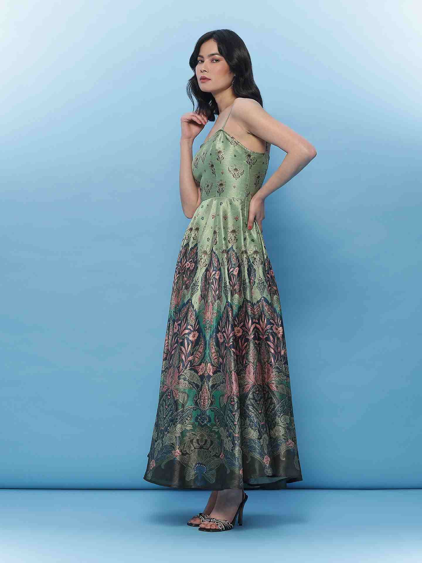 Green Francesca Long Dress