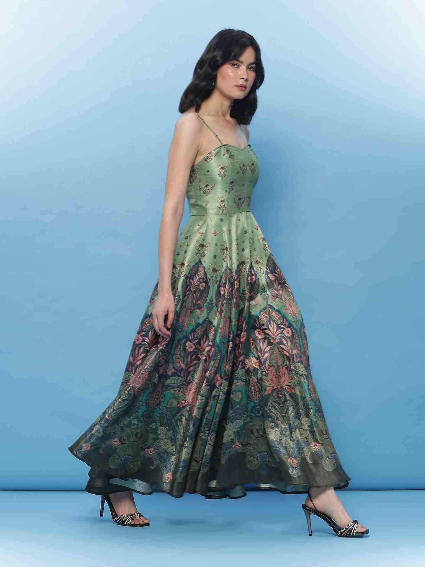 Green Francesca Long Dress
