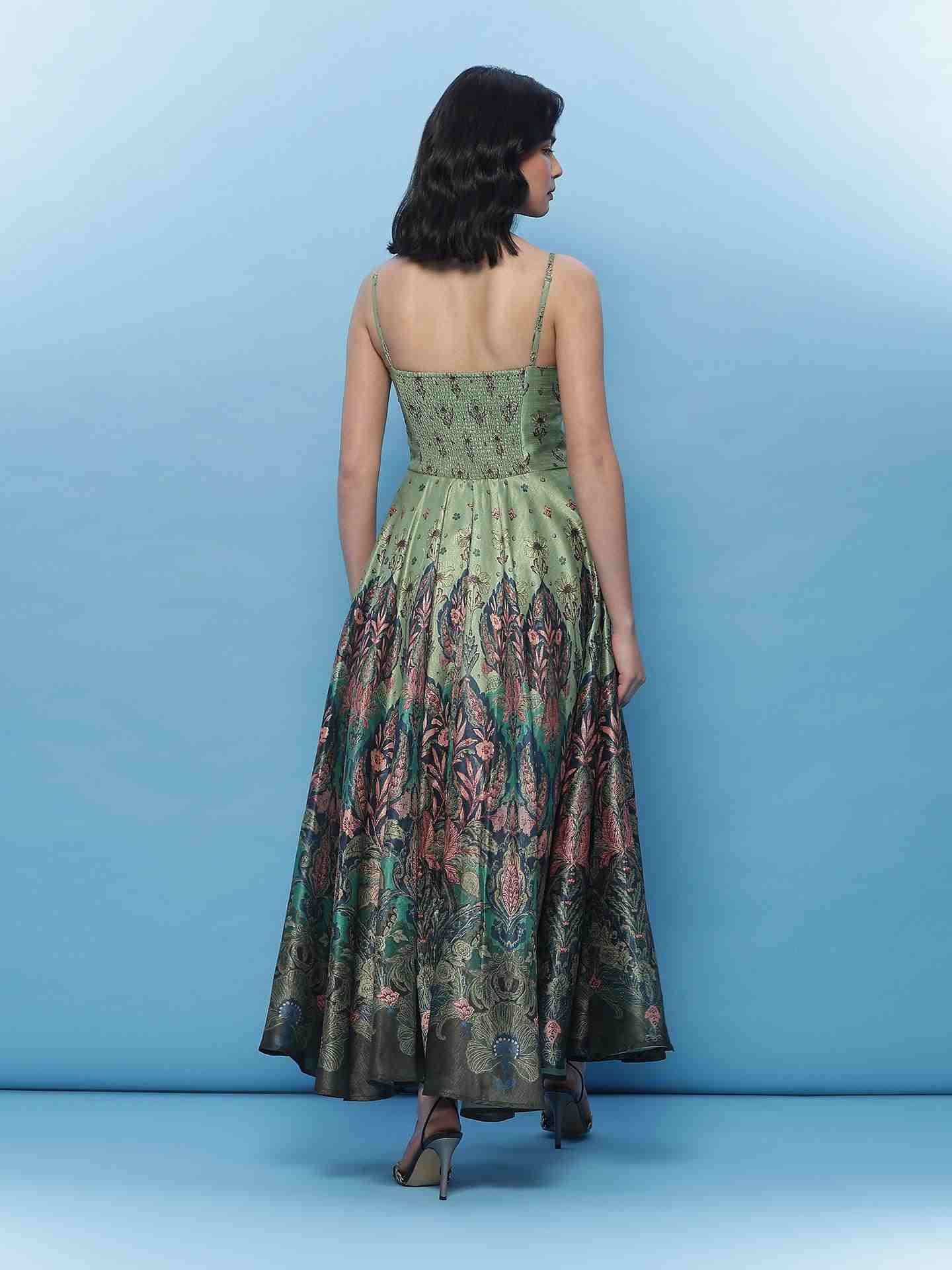 Green Francesca Long Dress