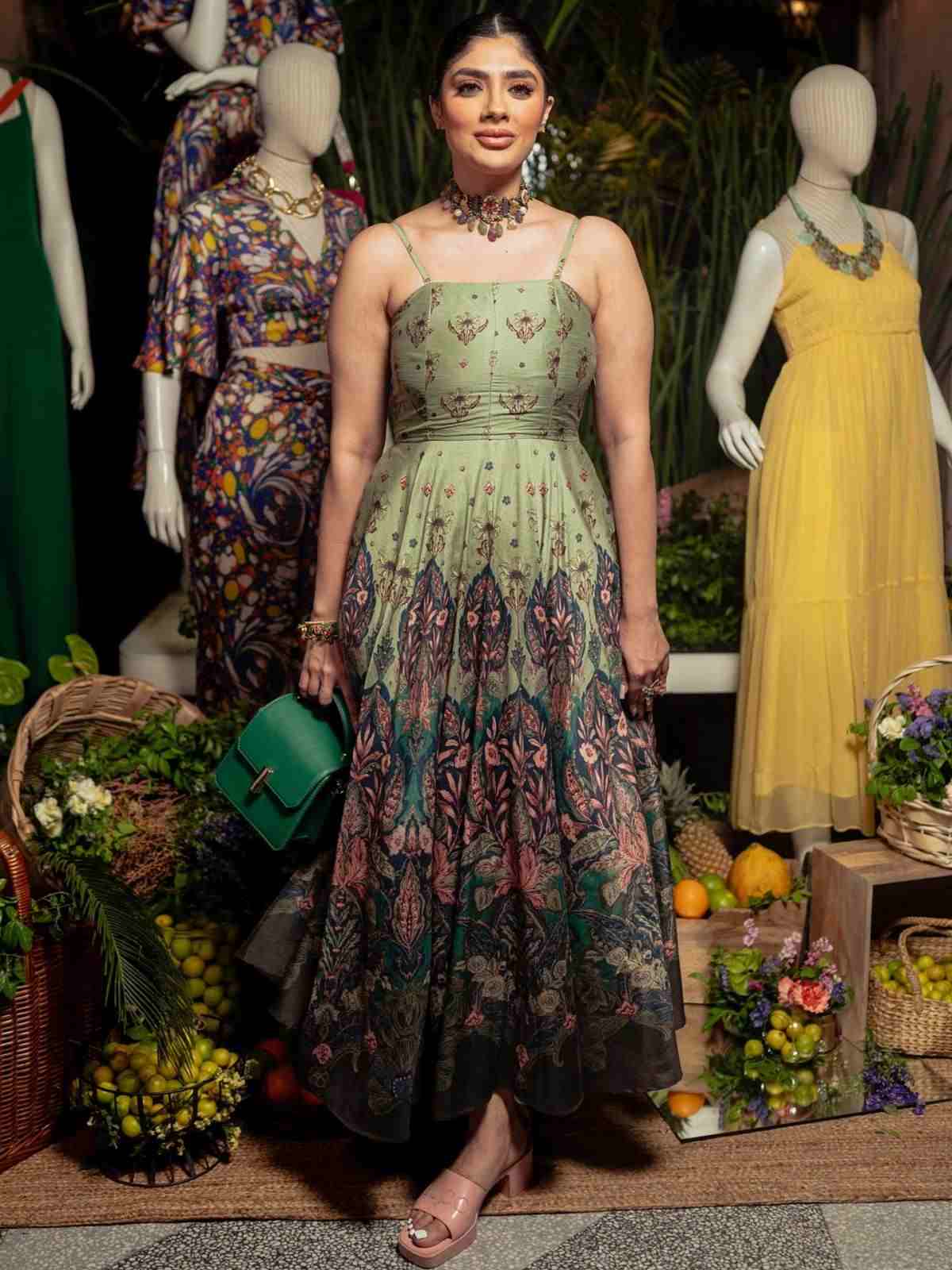 Green Francesca Long Dress