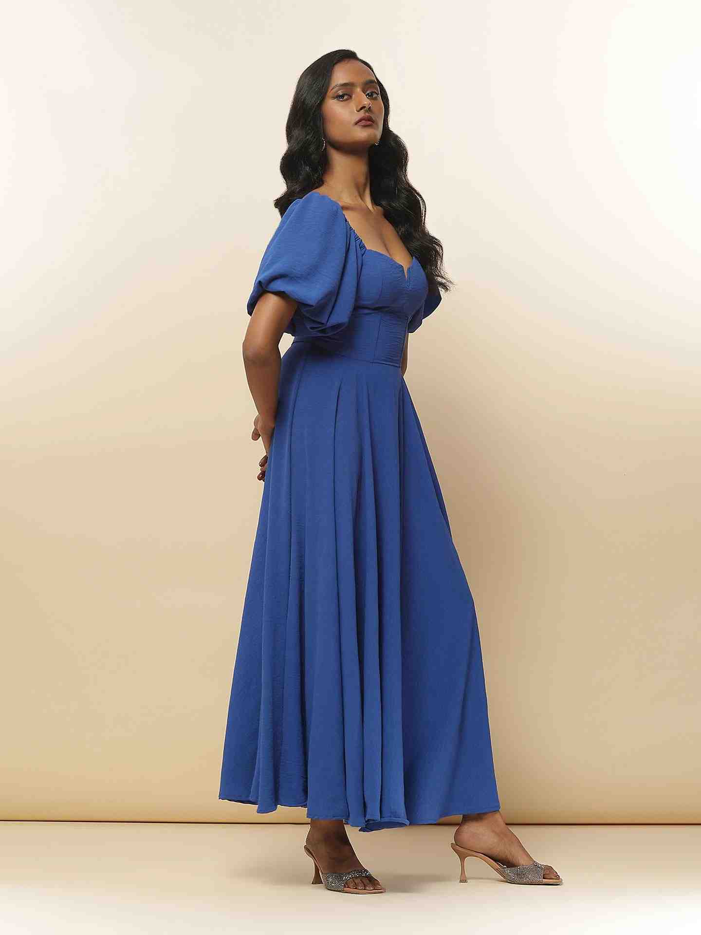 Electric Blue Astrid Long Dress