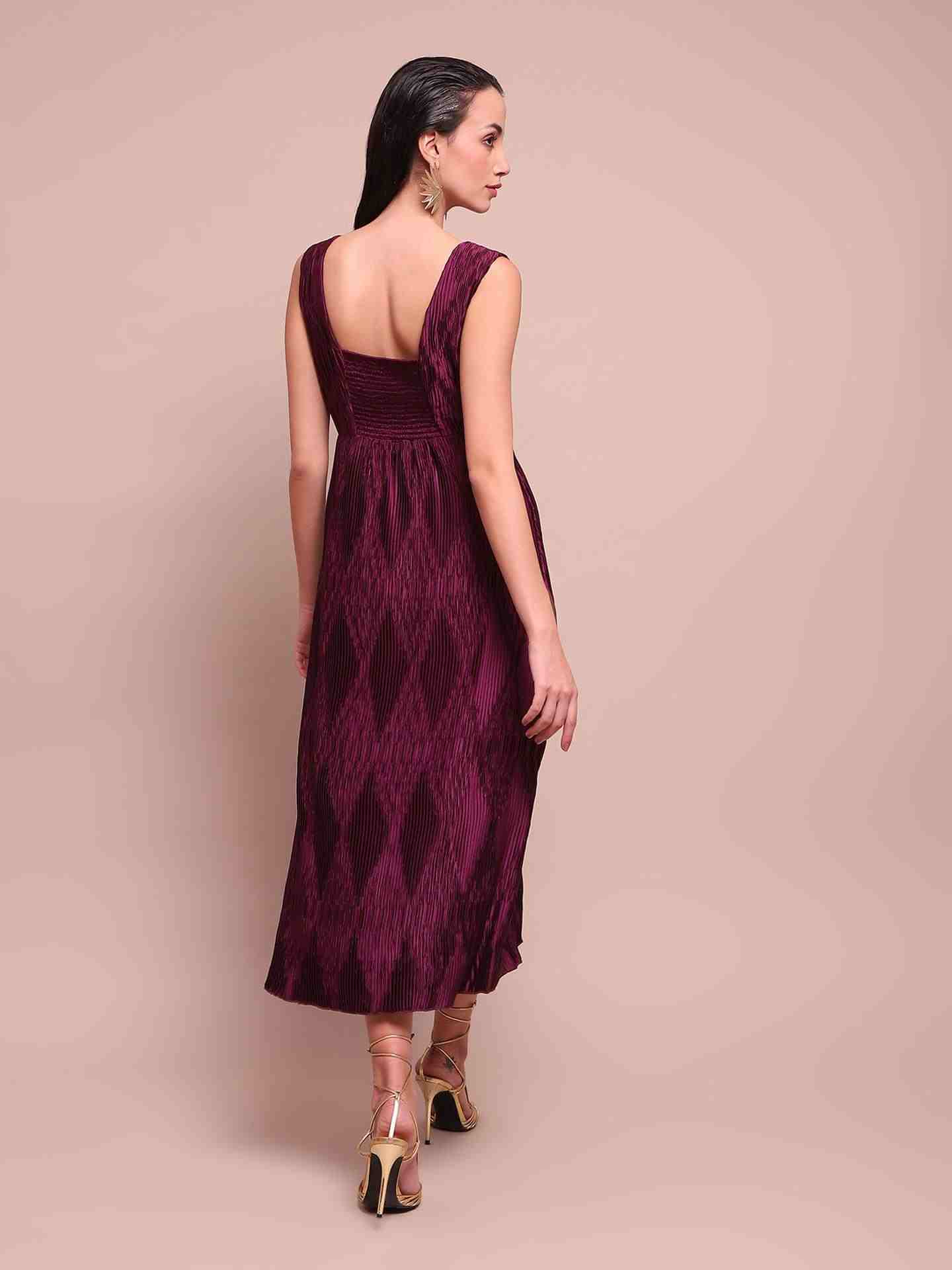 Burgundy Alvira Long Dress