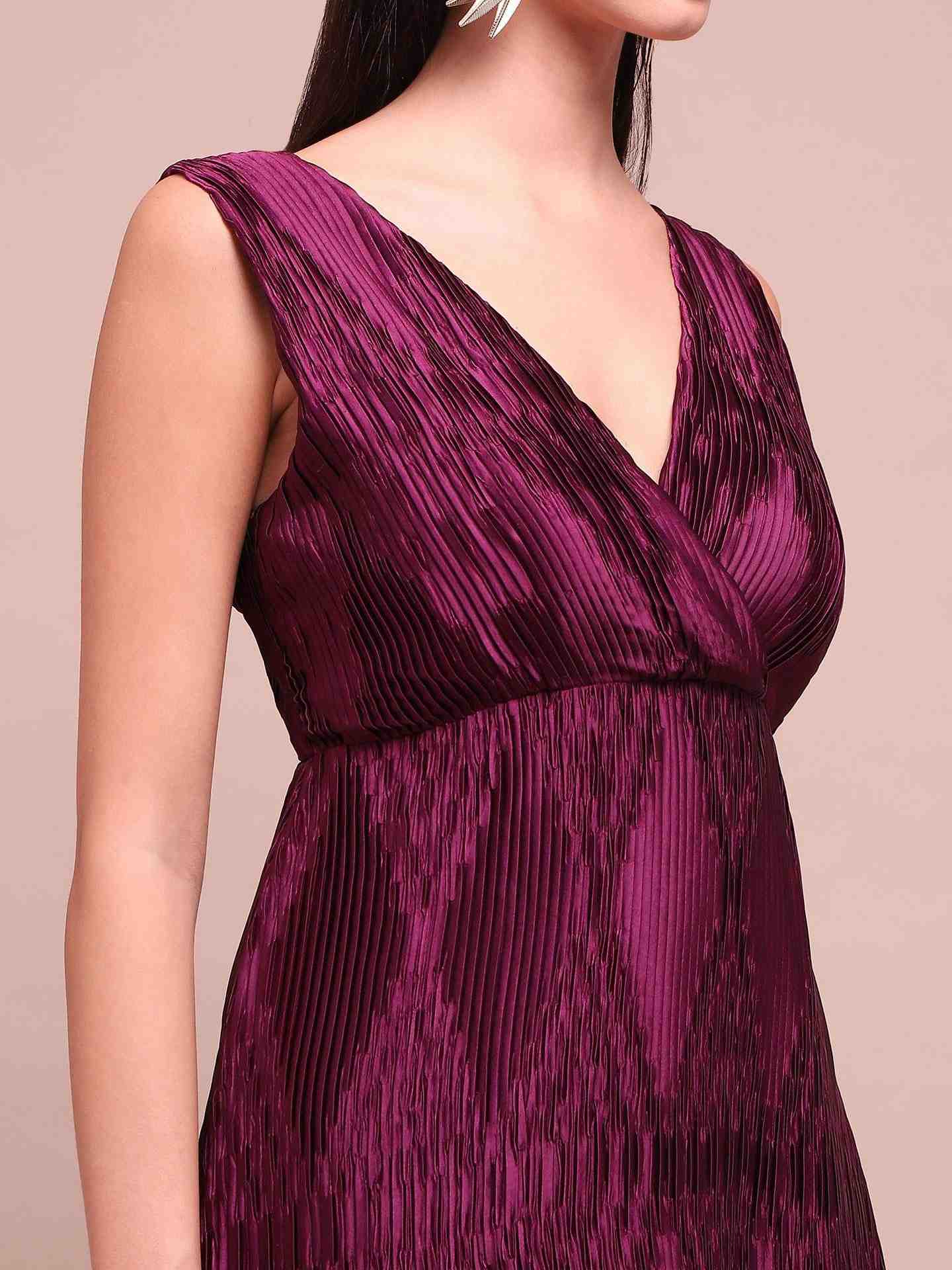 Burgundy Alvira Long Dress