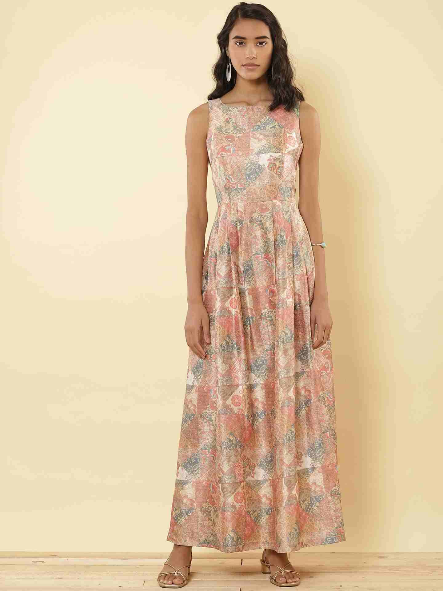 Coral Patch Play Maxi Dress