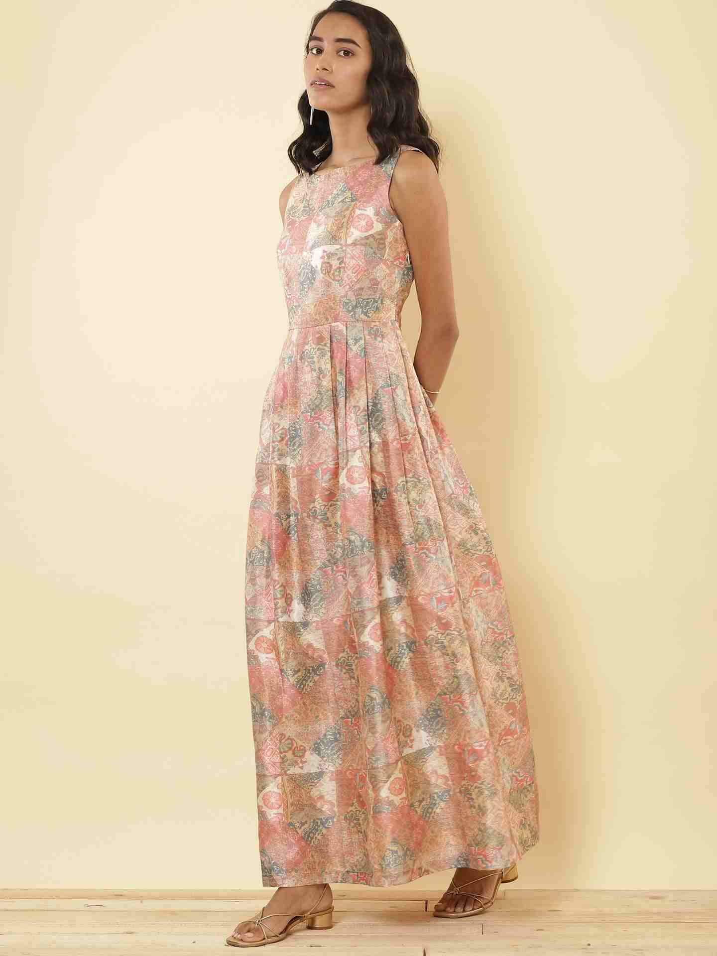 Coral Patch Play Maxi Dress