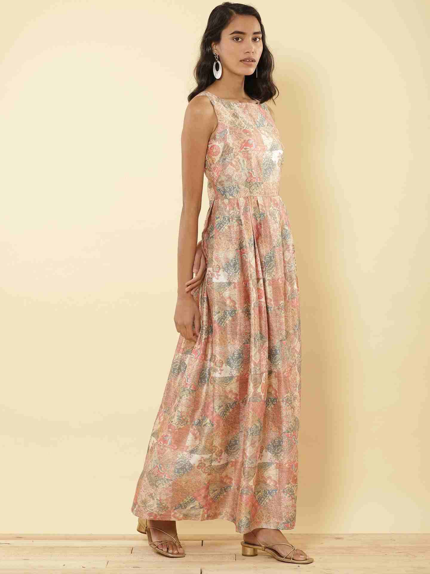 Coral Patch Play Maxi Dress