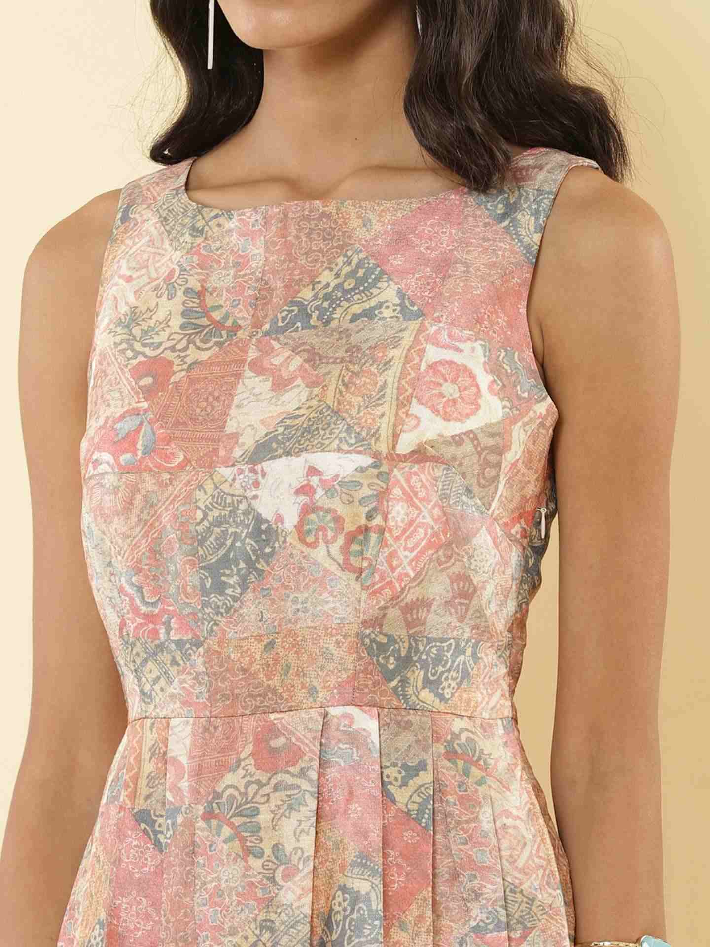 Coral Patch Play Maxi Dress
