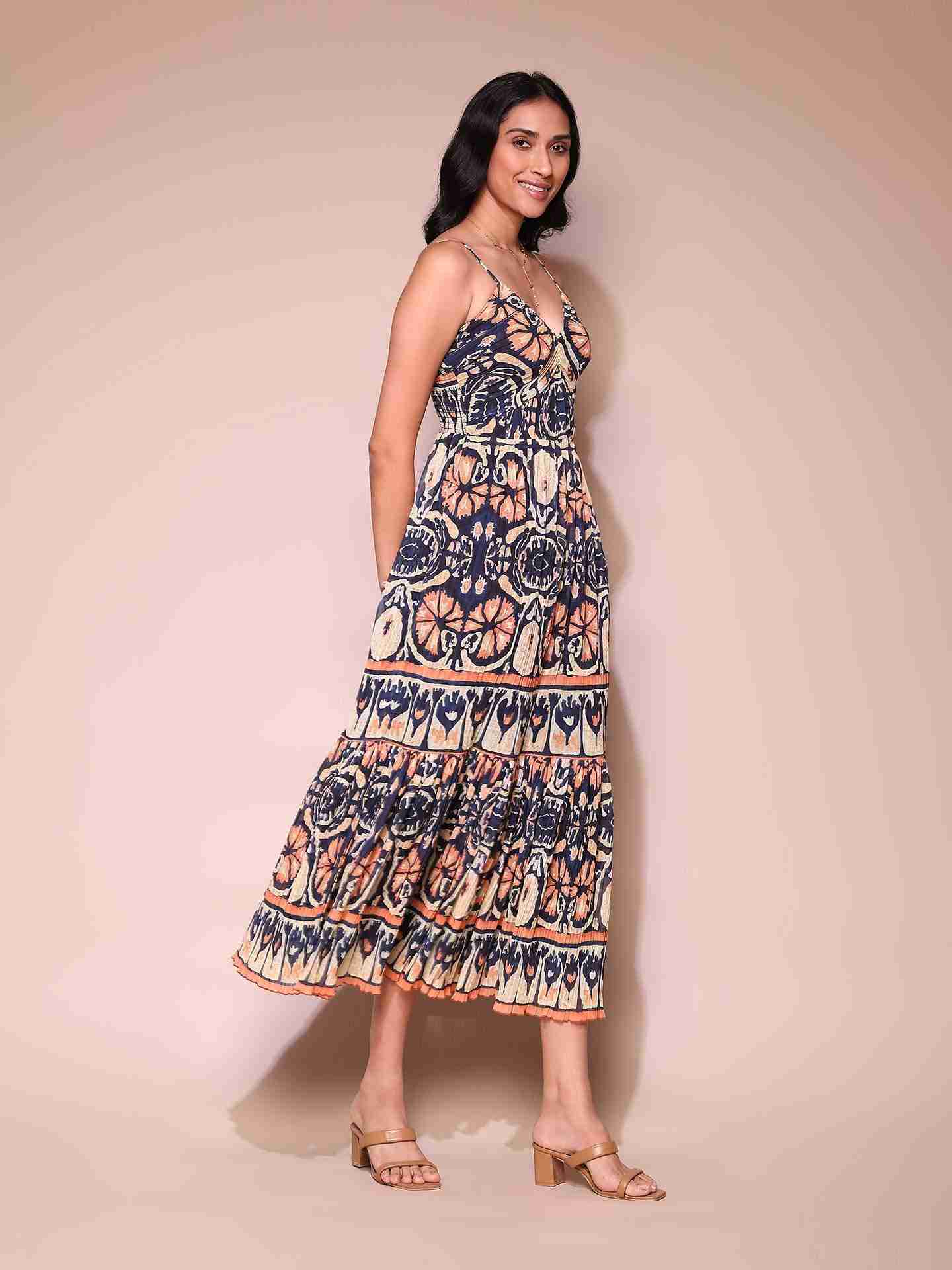 Navy Sezanne Long Dress