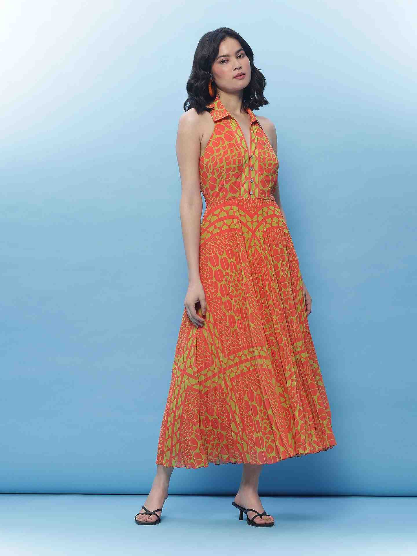 Orange Ophelia Shirt Dress