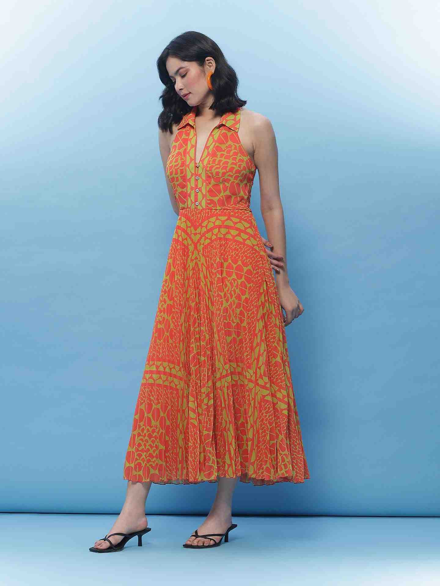 Orange Ophelia Shirt Dress