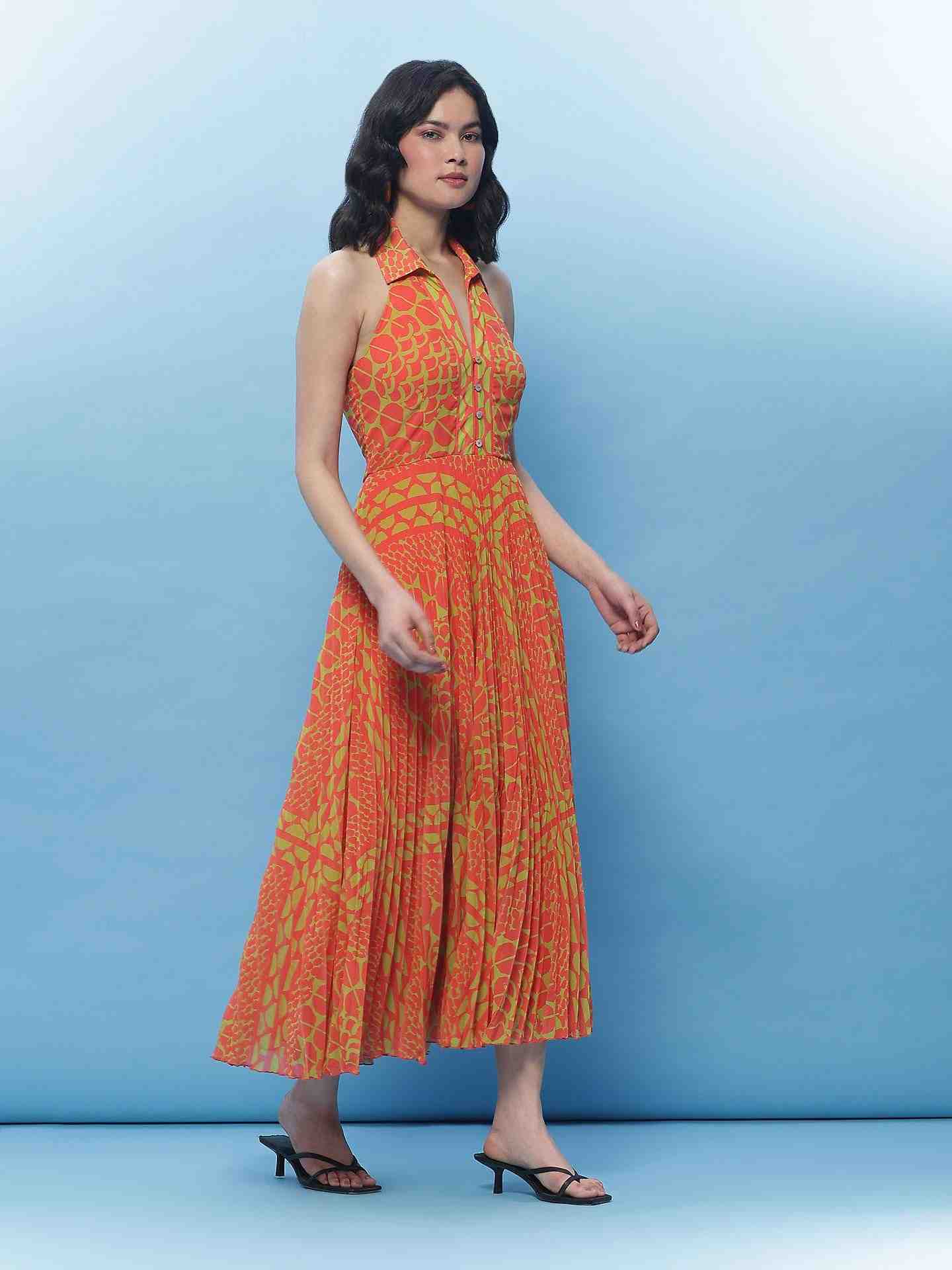 Orange Ophelia Shirt Dress