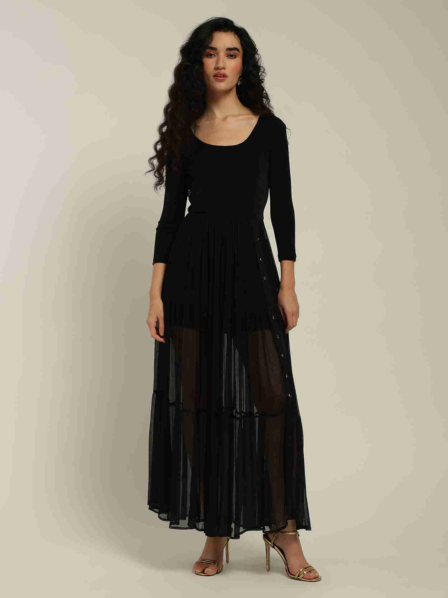 Black Ottavia Long Dress