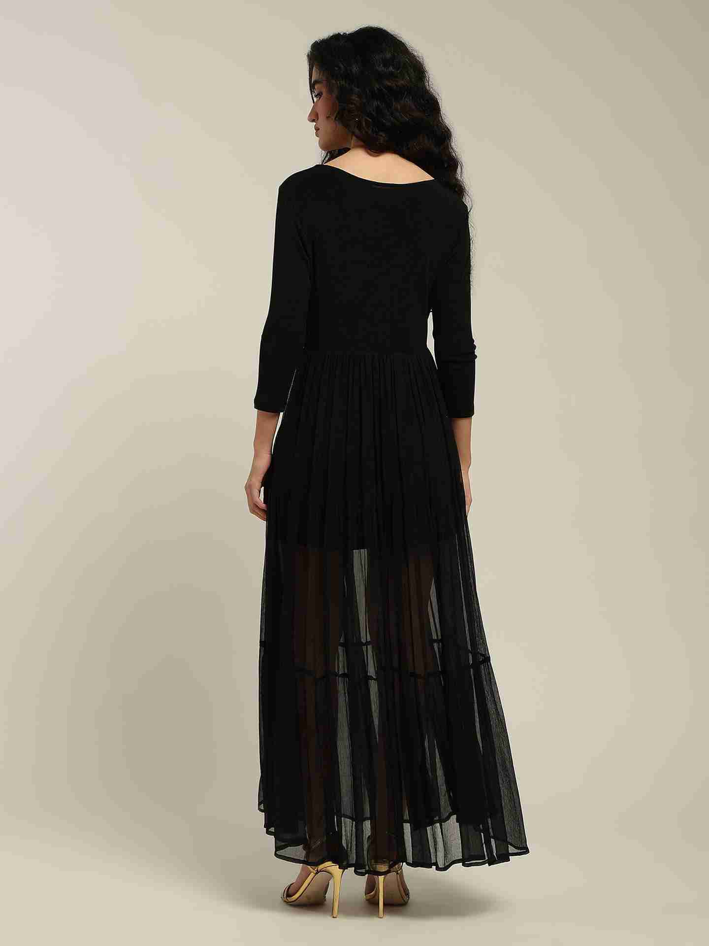 Black Ottavia Long Dress