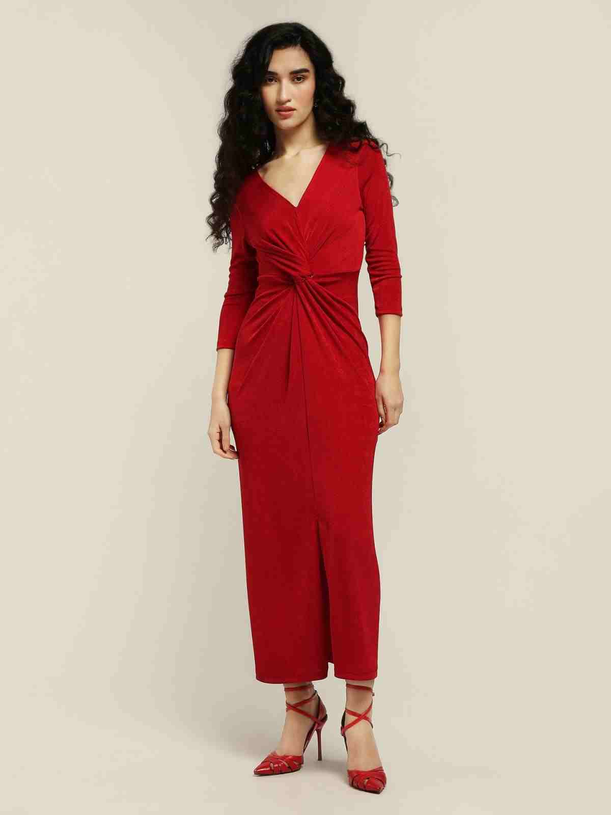 Red Ottavia Long Dress