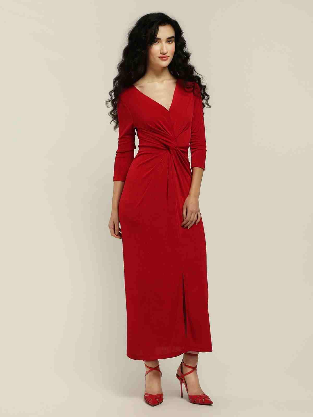 Red Ottavia Long Dress