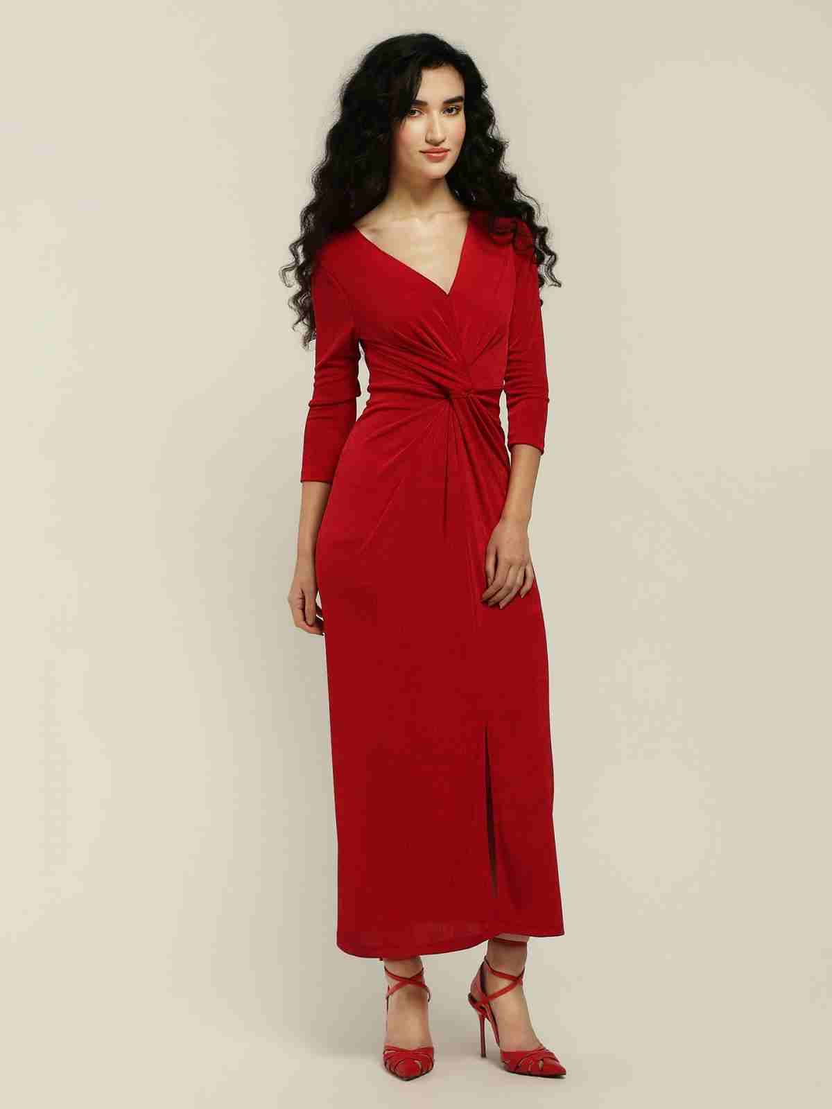 Red Ottavia Long Dress