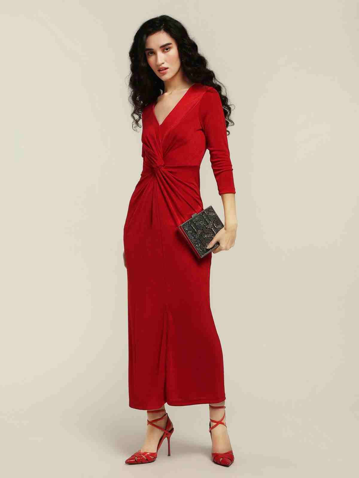 Red Ottavia Long Dress