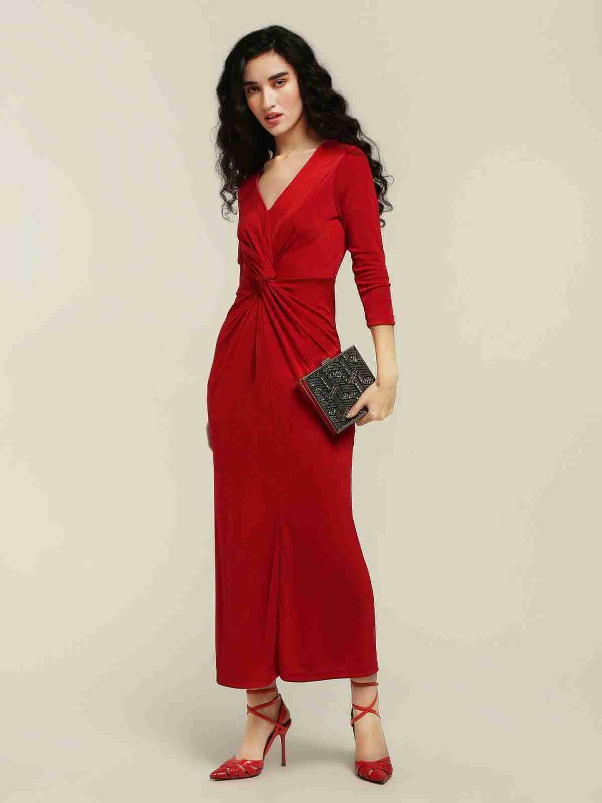 Red Ottavia Long Dress