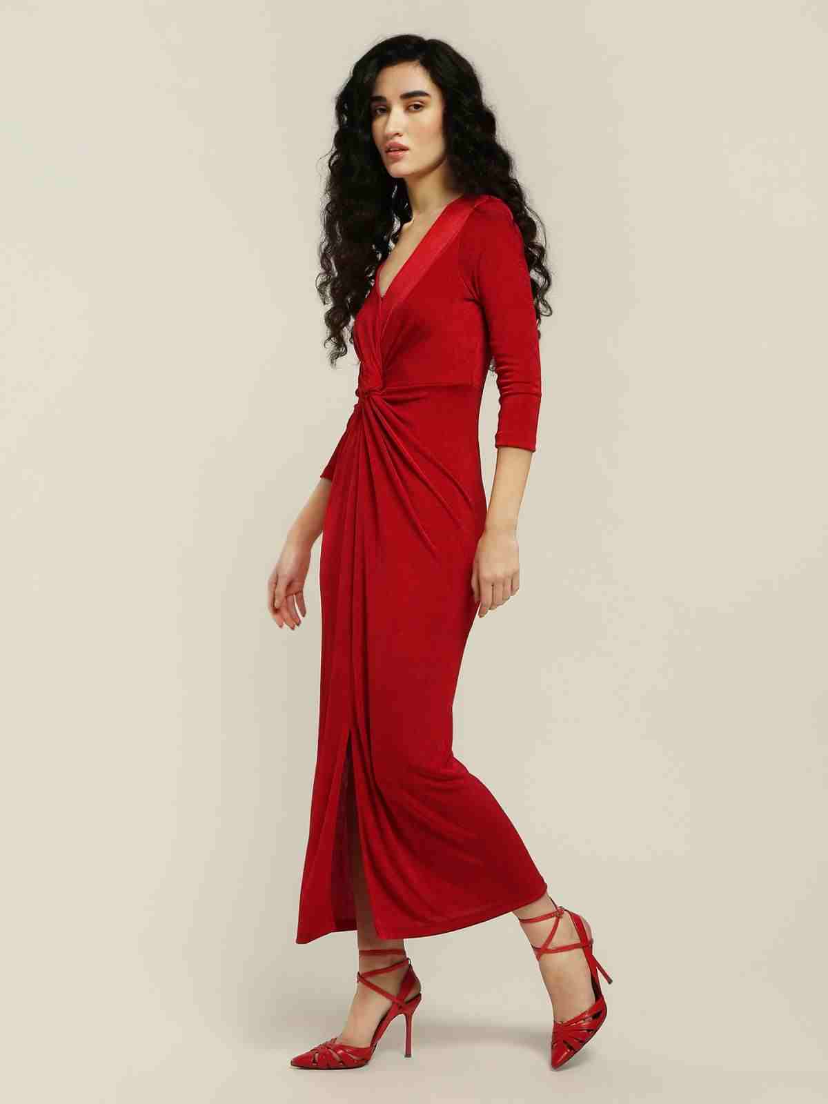 Red Ottavia Long Dress
