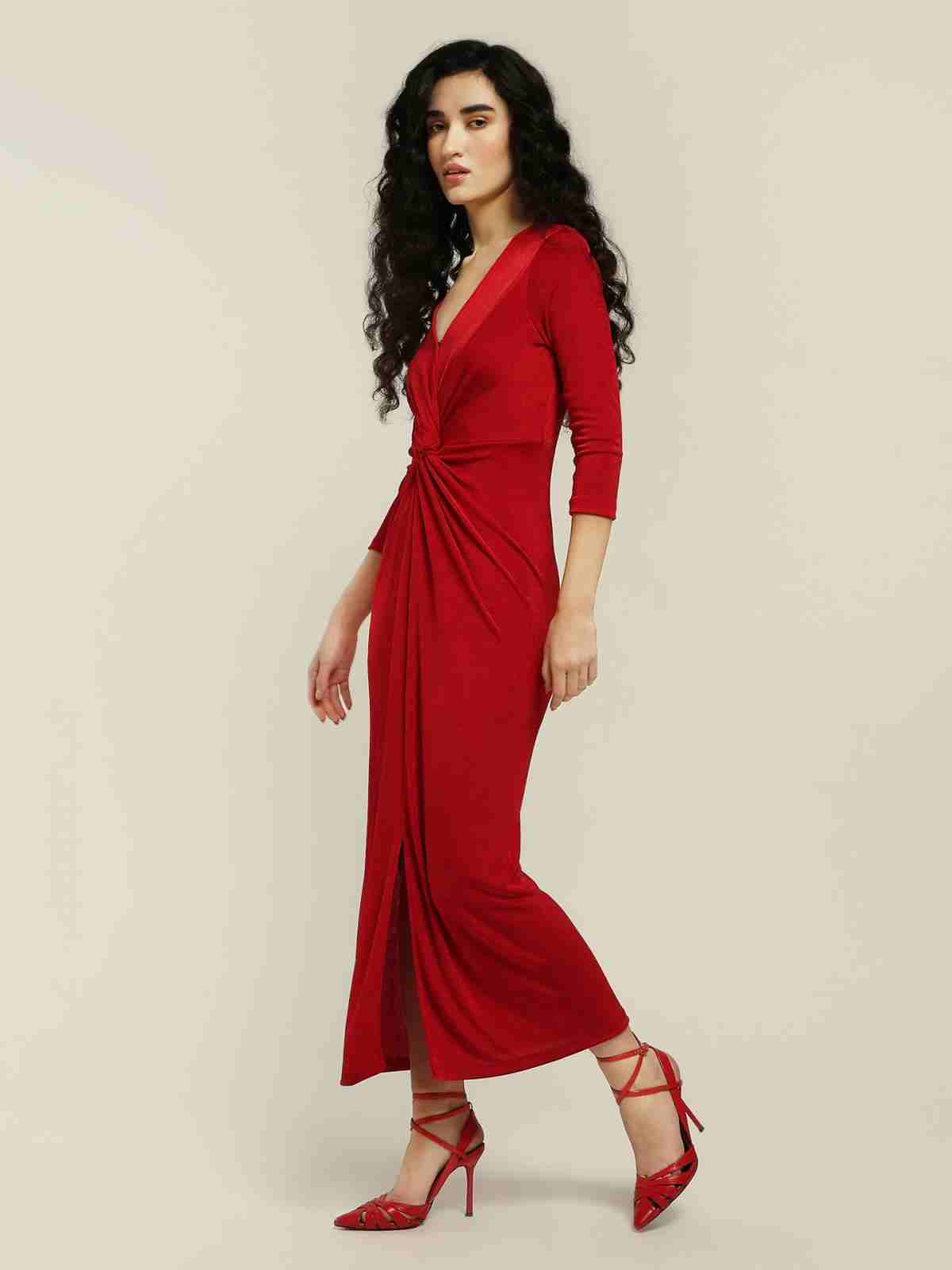 Red Ottavia Long Dress