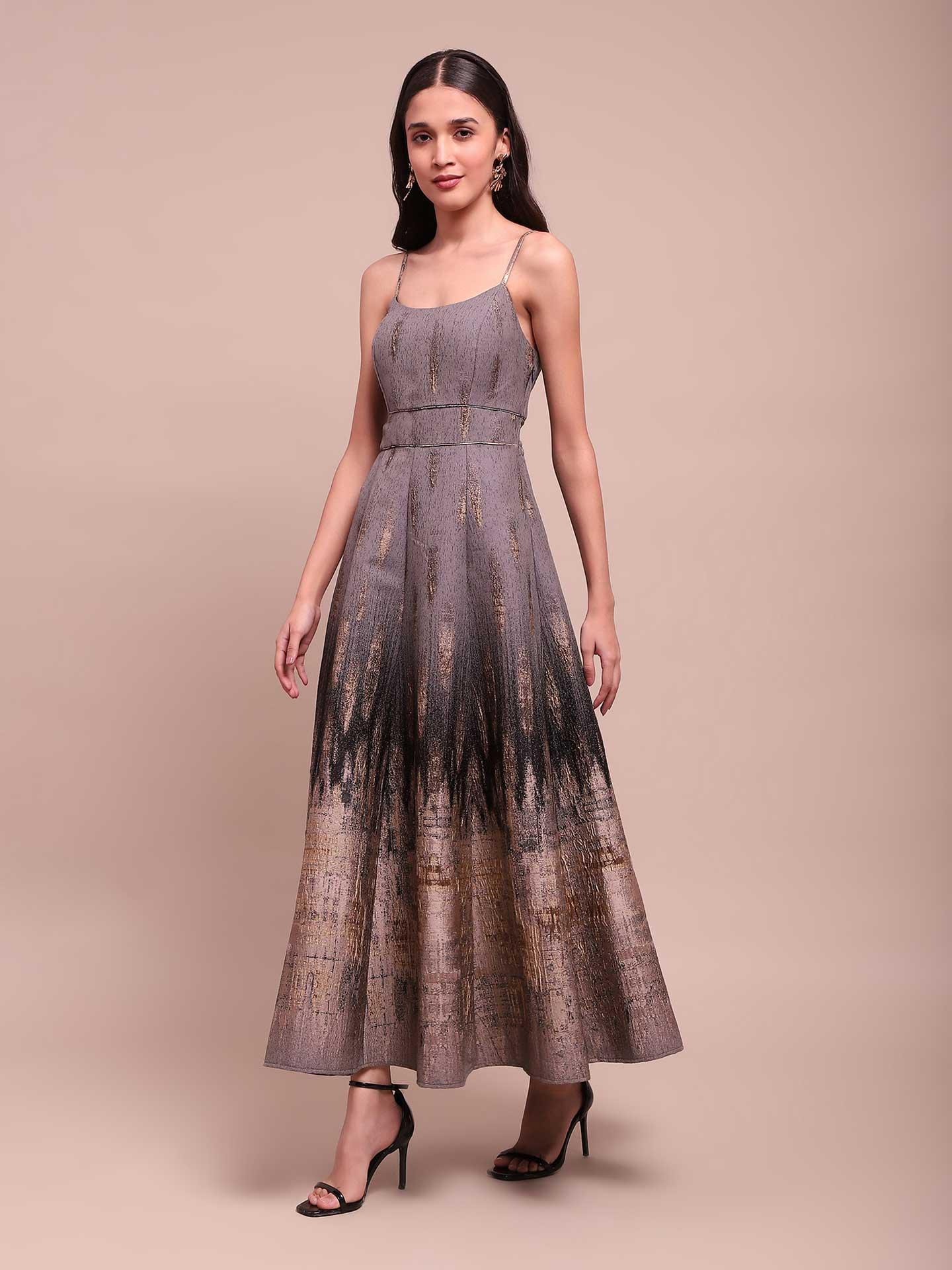 Grey Phoebe Long Dress