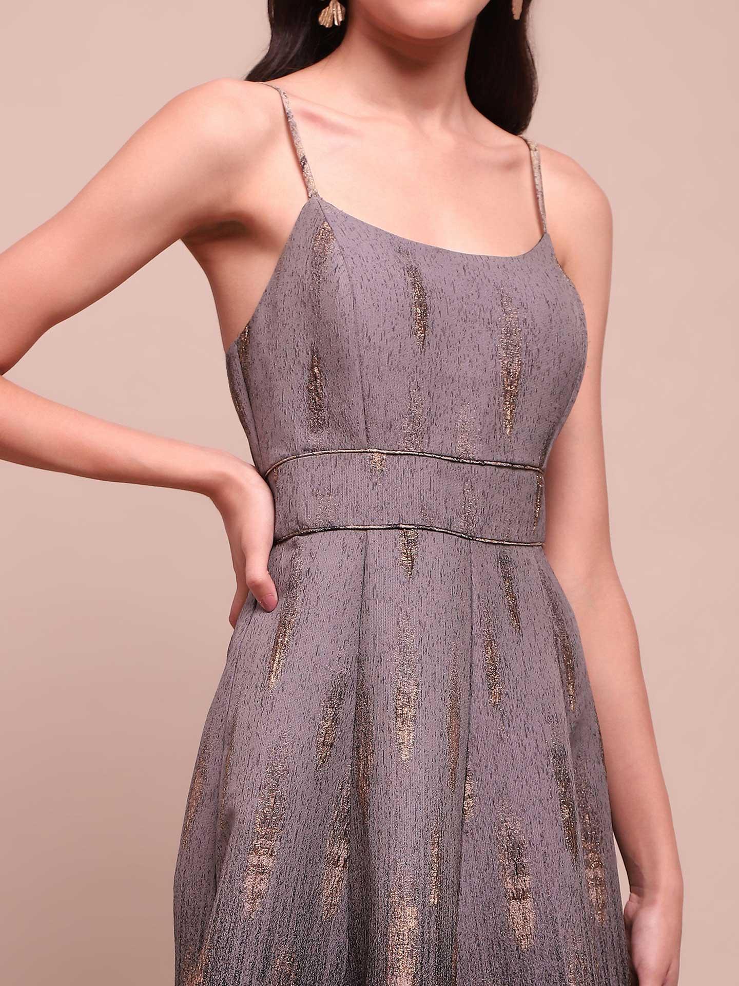 Grey Phoebe Long Dress