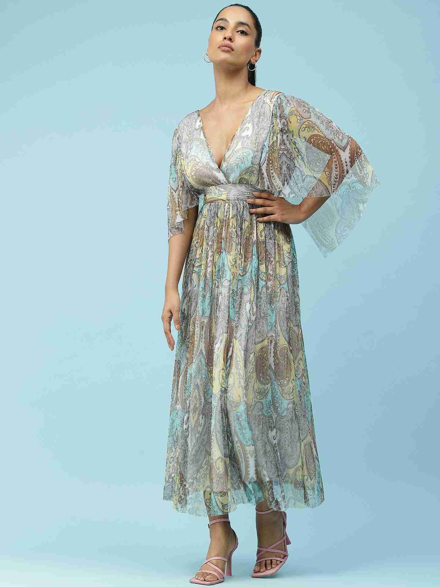 Blue & Yellow Bella Dona Maxi Dress